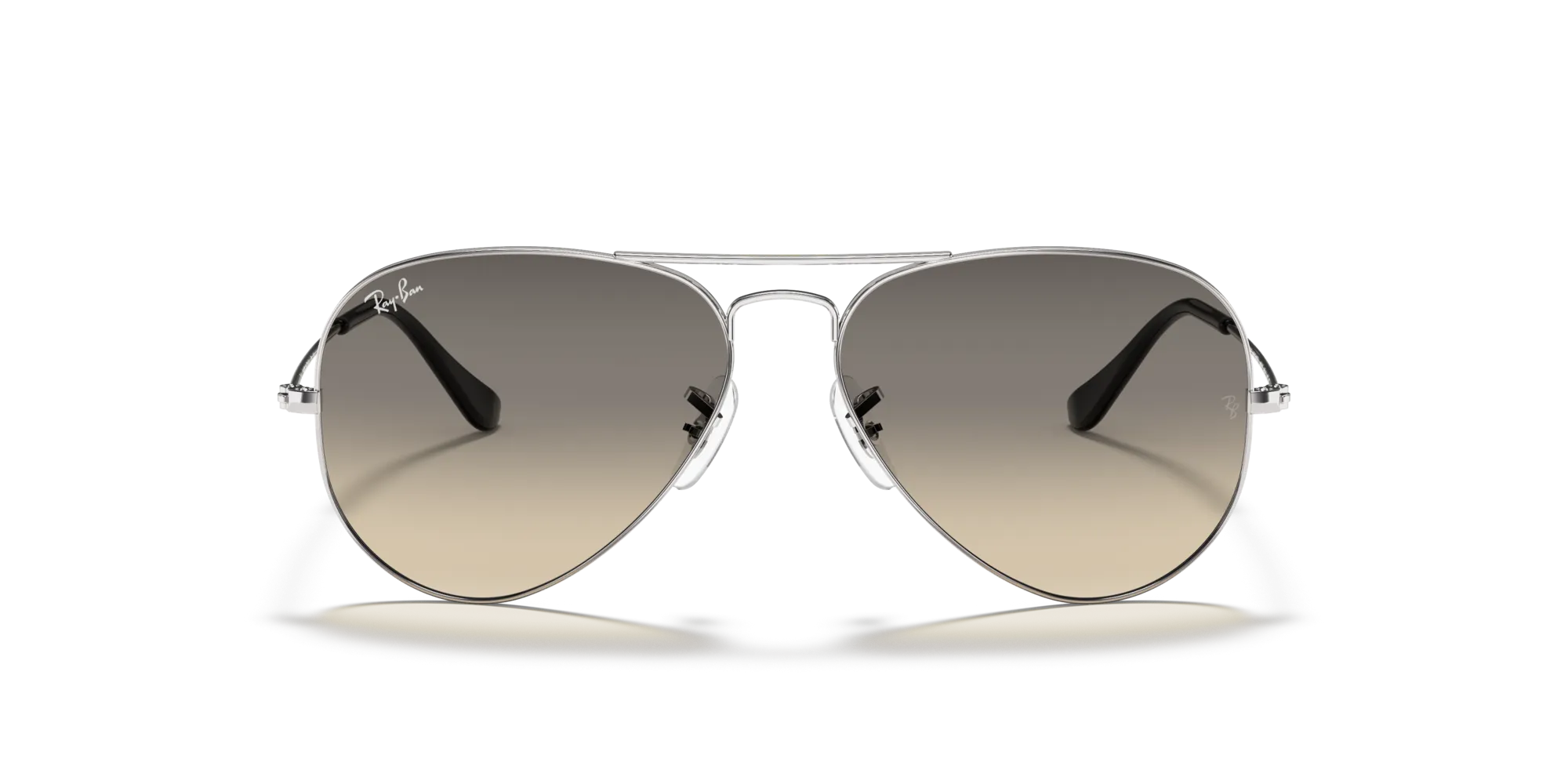 Ray - Ban RB3025 AVIATOR 003/32 Occhiali da sole Metallo Argento Grigio Pilot Normale Sfumato - immagine 3