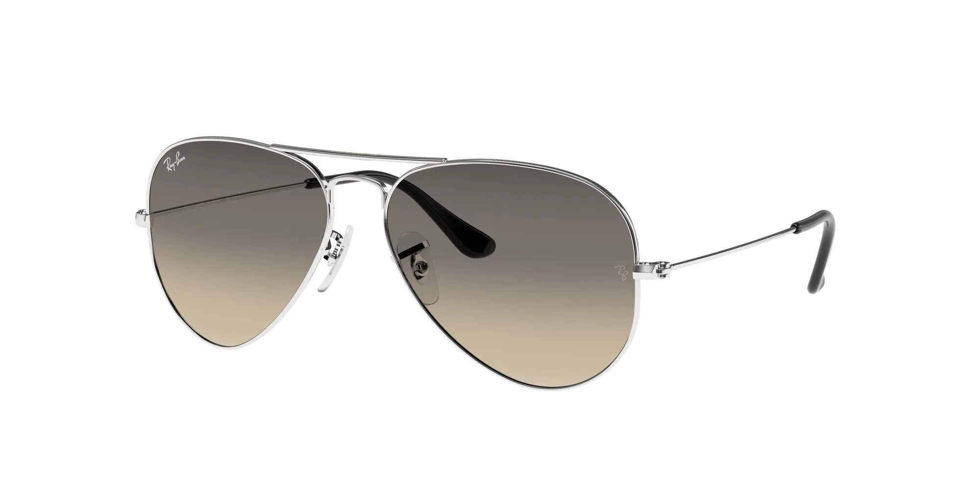 Ray - Ban RB3025 AVIATOR 003/32 Occhiali da sole Metallo Argento Grigio Pilot Normale Sfumato - immagine 1