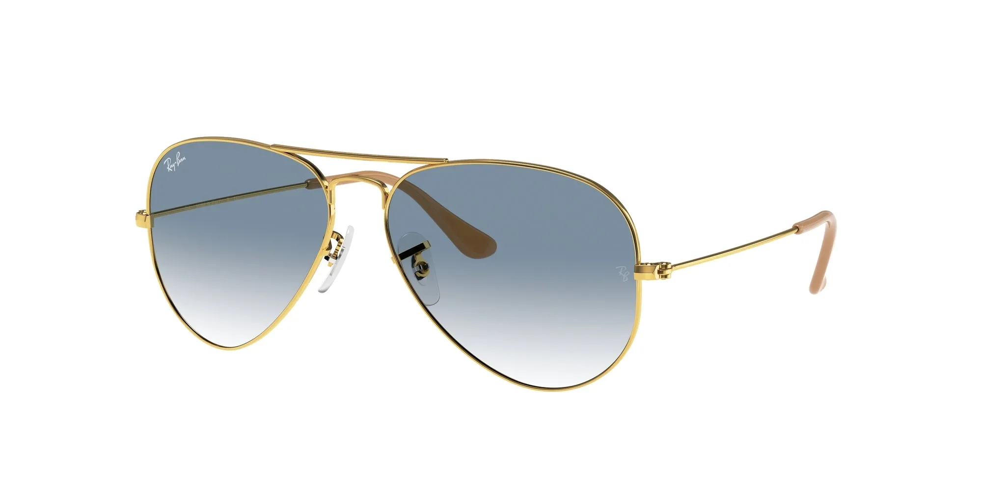 Ray - Ban RB3025 AVIATOR 001/3F Occhiali da sole Metallo Oro Blu Pilot Normale - immagine 1