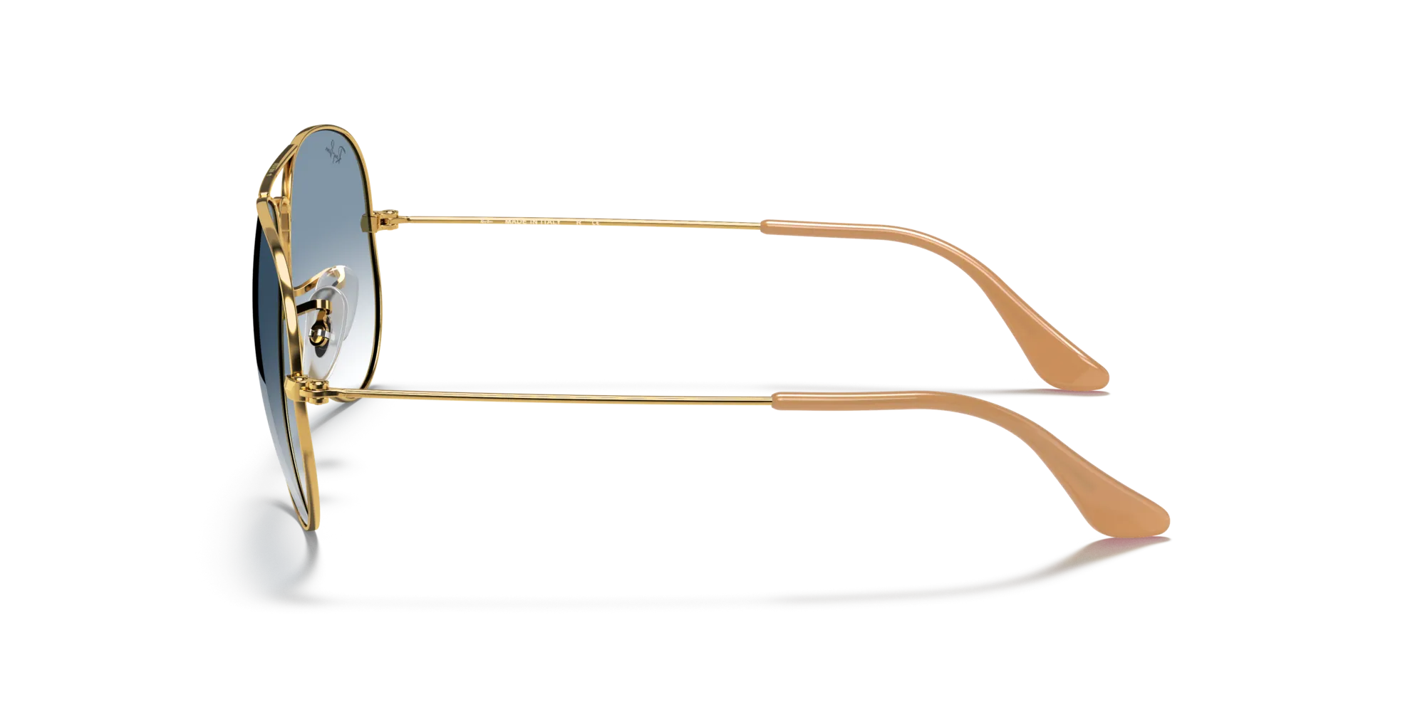 Ray - Ban RB3025 AVIATOR 001/3F Occhiali da sole Metallo Oro Blu Pilot Normale - immagine 4