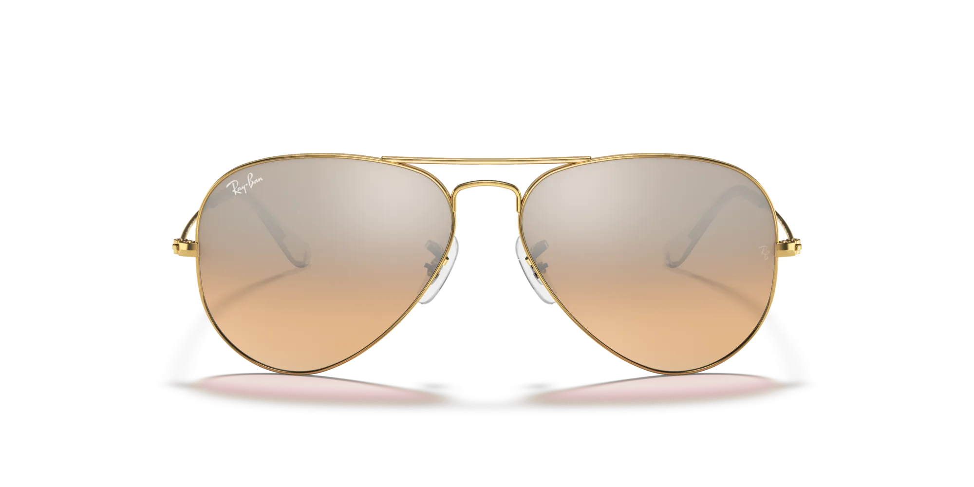 Ray - Ban RB3025 AVIATOR 001/3E Occhiali da sole Metallo Oro Rosa Pilot Normale - immagine 3
