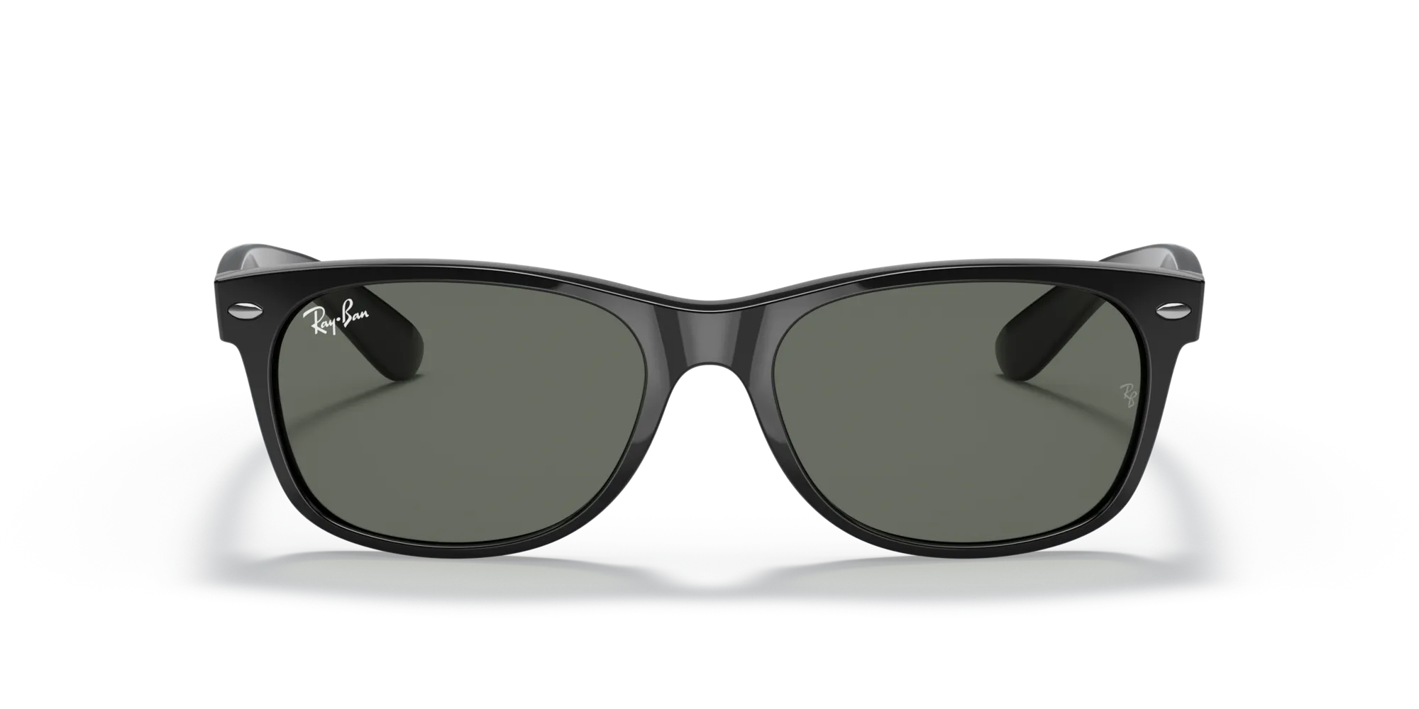 Ray - Ban RB2132 NEW WAYFARER 901 Occhiali da sole Nylon Nero Verde G15 Squadrata Normale - immagine 3