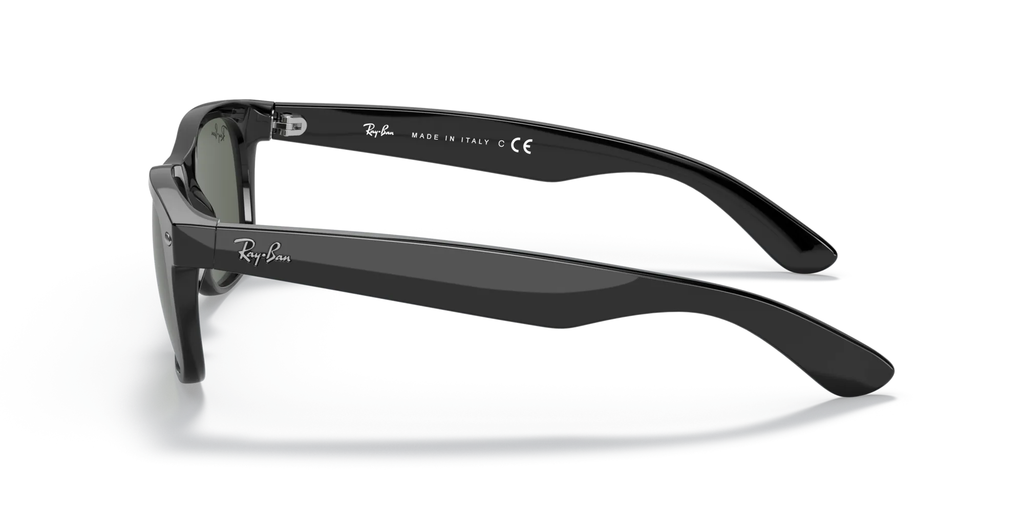 Ray - Ban RB2132 NEW WAYFARER 901 Occhiali da sole Nylon Nero Verde G15 Squadrata Normale - immagine 4