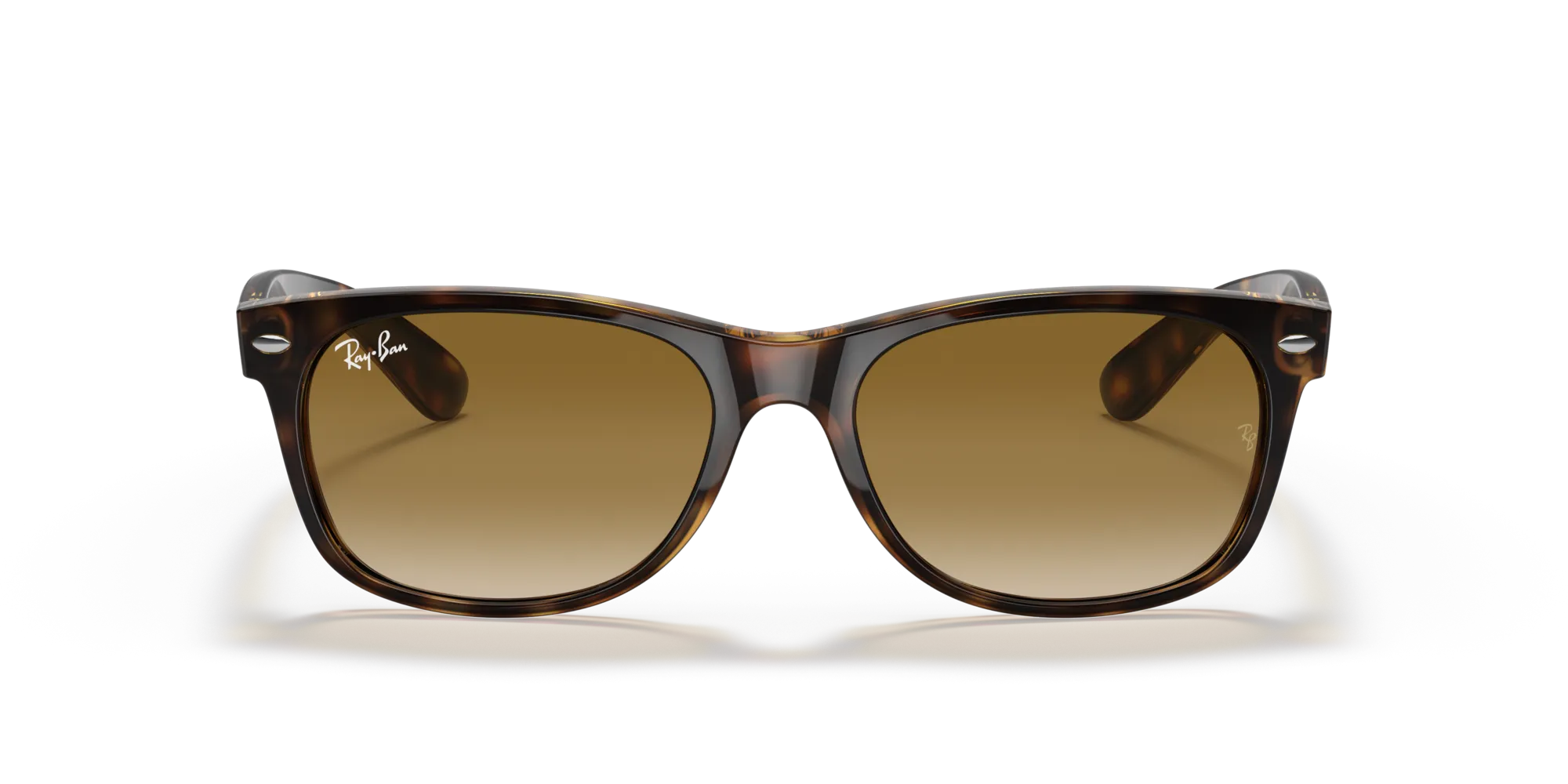 Ray - Ban RB2132 NEW WAYFARER 710/51 Occhiali da sole Iniettato Tartaruga Squadrata Normale Sfumato - immagine 3