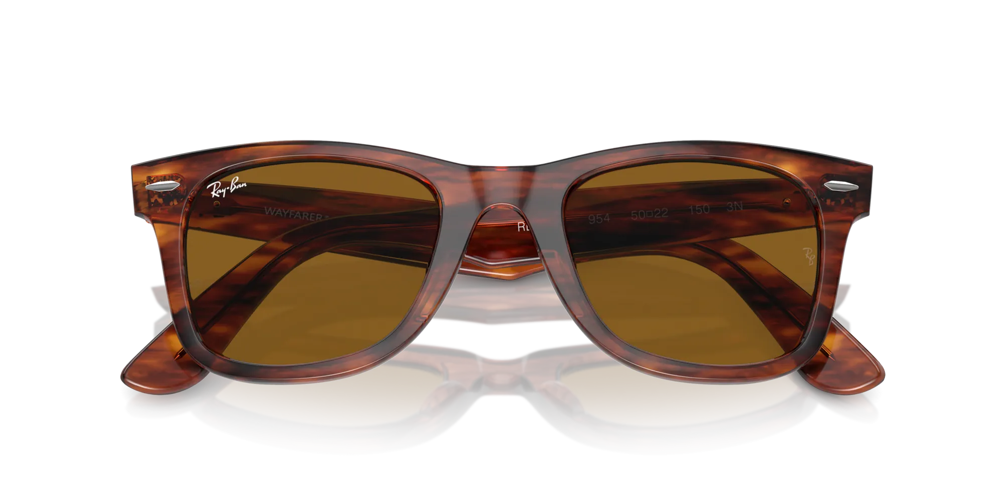 Ray - Ban RB2140 WAYFARER 954 Occhiali da sole Acetato Marrone Squadrata Normale - immagine 2