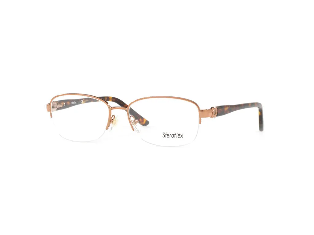 Sferoflex Donna SF2571 488 Montature da vista Metallo Marrone Squadrata - immagine 1