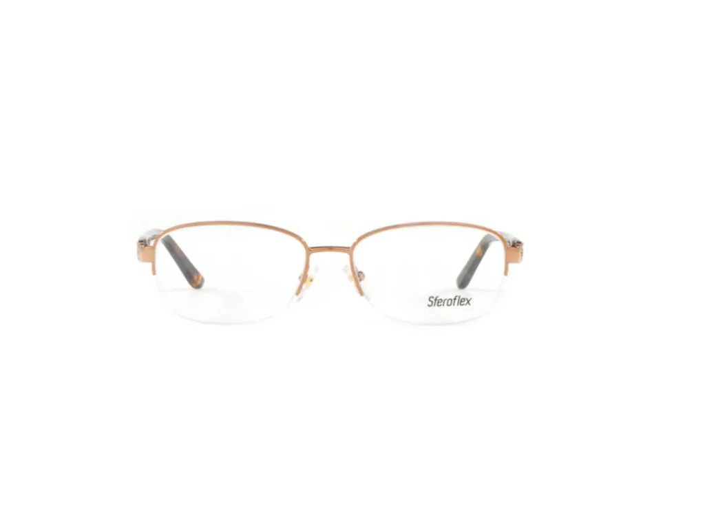Sferoflex Donna SF2571 488 Montature da vista Metallo Marrone Squadrata - immagine 2