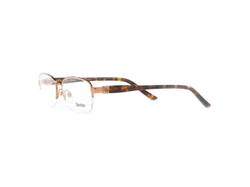 Sferoflex Donna SF2571 488 Montature da vista Metallo Marrone Squadrata - immagine 3