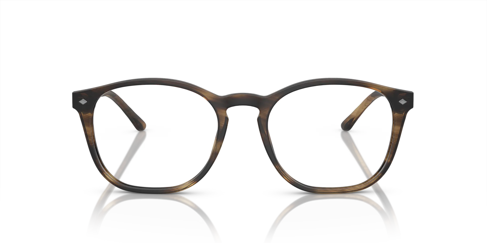 Giorgio Armani AR7074 5405 STRIPED MATTE DARK BROWN Montature da vista Plastica Marrone Pantos - immagine 3