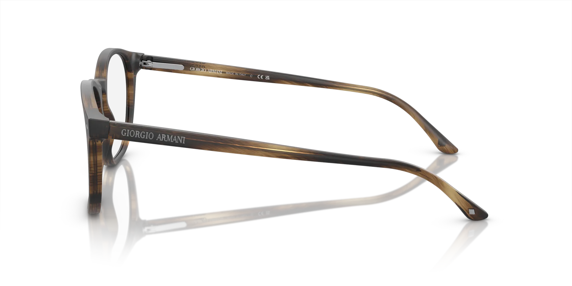 Giorgio Armani AR7074 5405 STRIPED MATTE DARK BROWN Montature da vista Plastica Marrone Pantos - immagine 4