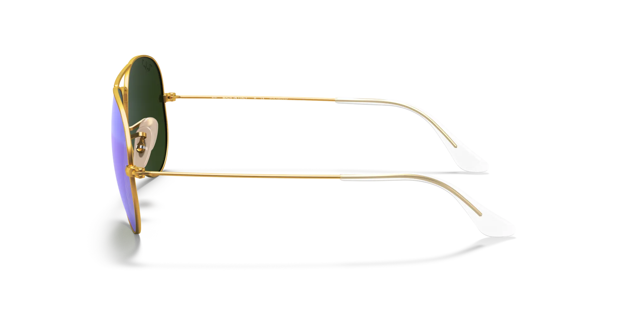 Ray - Ban RB3025 AVIATOR 112/4L Occhiali da sole Metallo Oro Blu Pilot Polarizzata - immagine 4