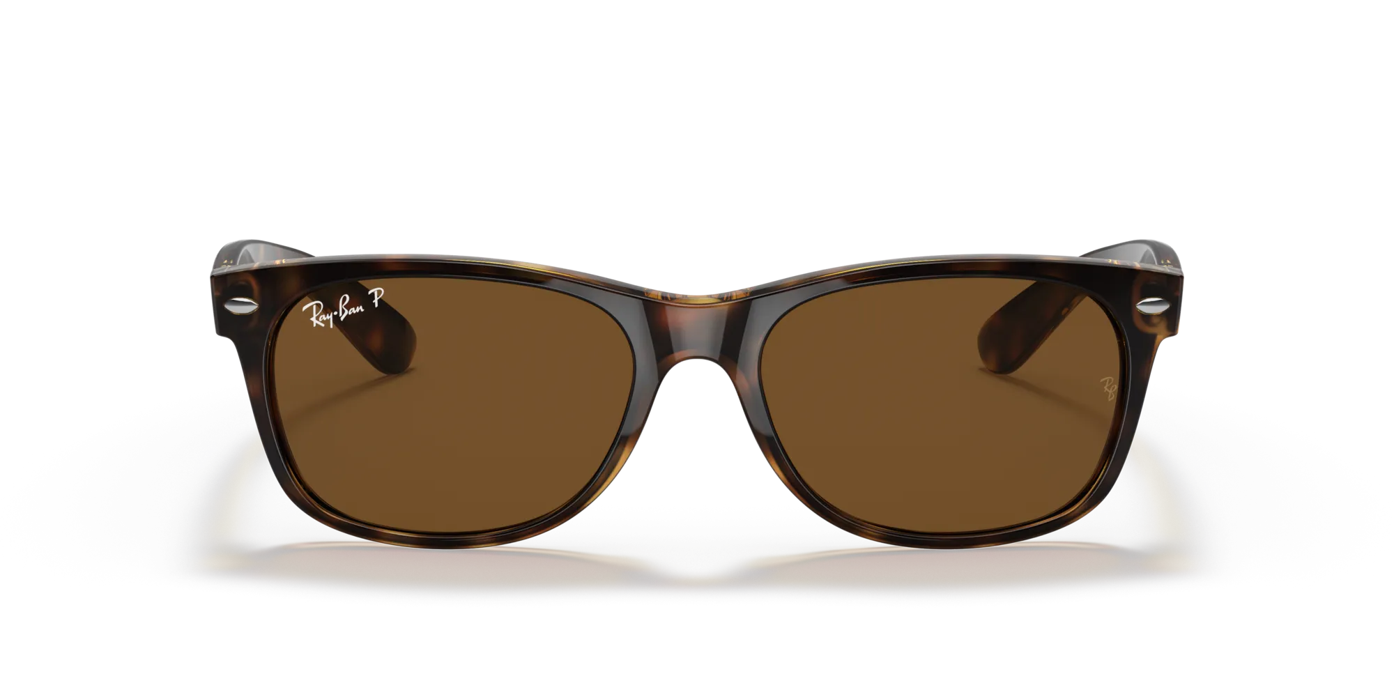 Ray - Ban RB2132 NEW WAYFARER 902/57 Occhiali da sole Nylon Tartaruga Squadrata Polarizzata - immagine 3