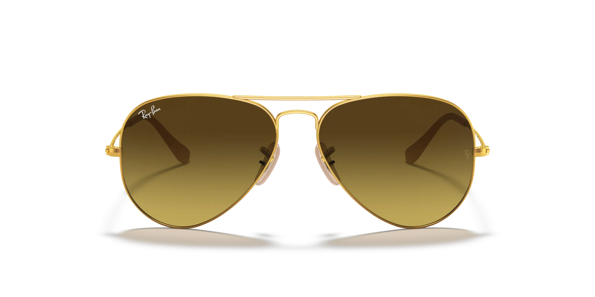 Ray - Ban RB3025 AVIATOR 112/85 Occhiali da sole Metallo Oro Marrone Pilot Normale Sfumato - immagine 3