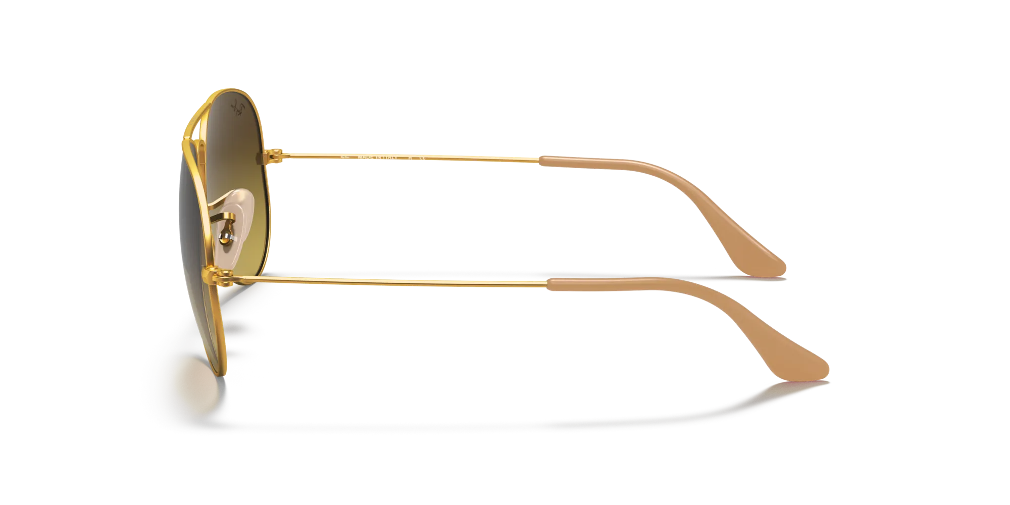 Ray - Ban RB3025 AVIATOR 112/85 Occhiali da sole Metallo Oro Marrone Pilot Normale Sfumato - immagine 4