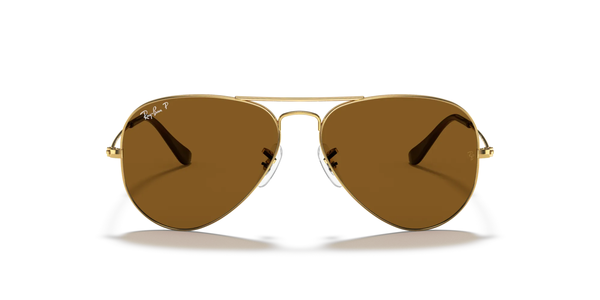 Ray - Ban RB3025 AVIATOR 001/57 Occhiali da sole Metallo Oro Marrone Pilot Polarizzata - immagine 3