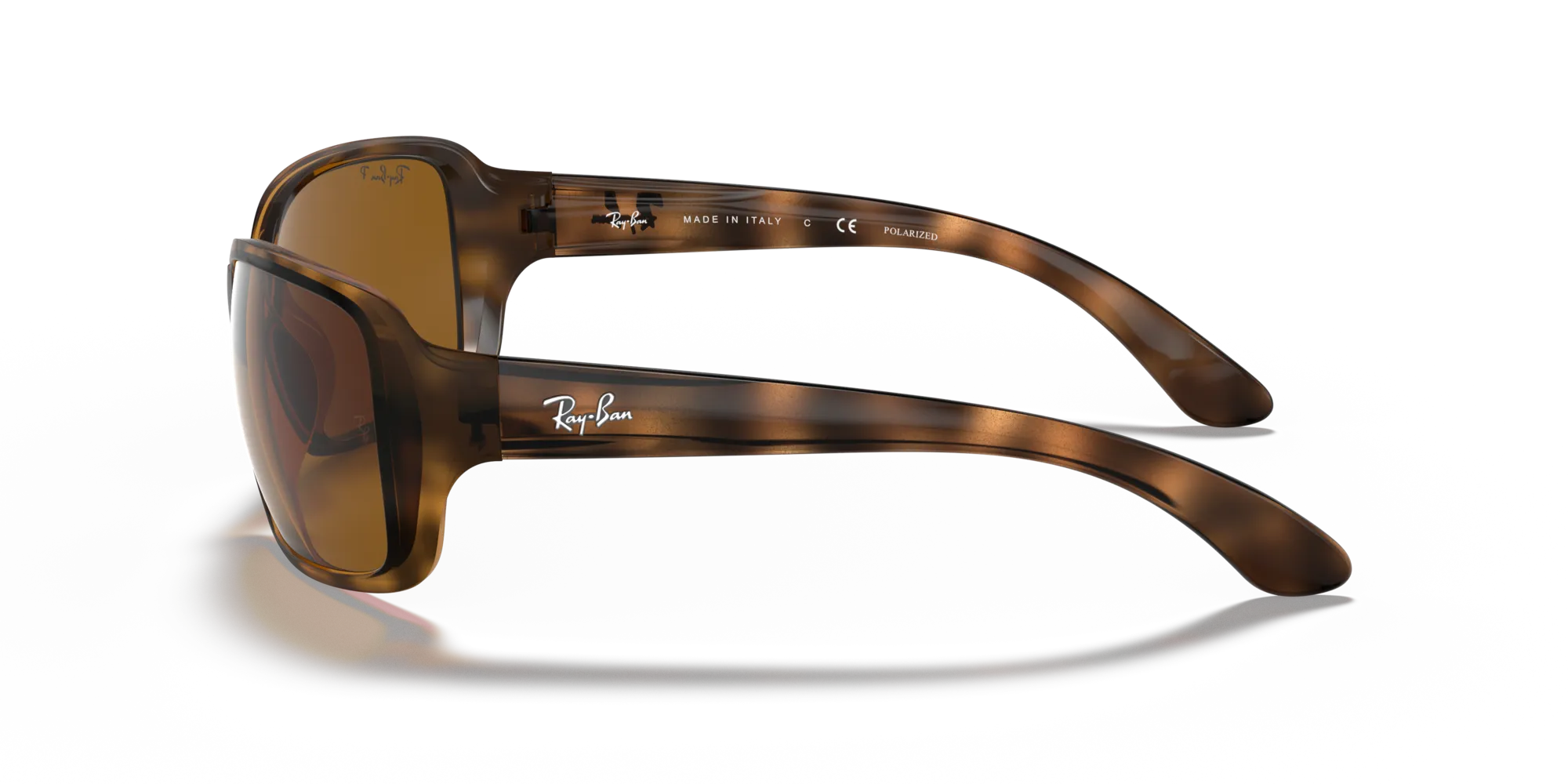 Ray - Ban RB4068 RB4068 642/57 Occhiali da sole Iniettato Tartaruga Squadrata Polarizzata - immagine 4