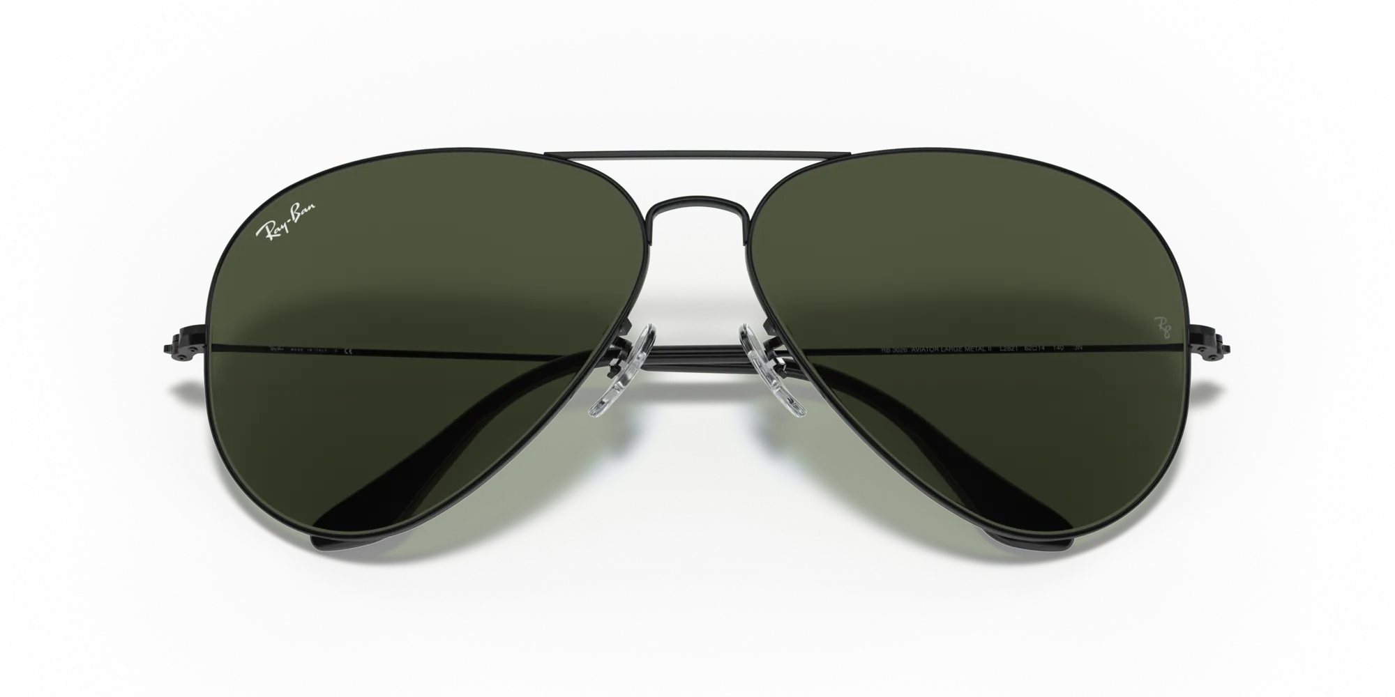 Ray - Ban RB3026 AVIATOR LARGE METAL II L2821 Occhiali da sole Metallo Nero Verde G15 Pilot Normale - immagine 2