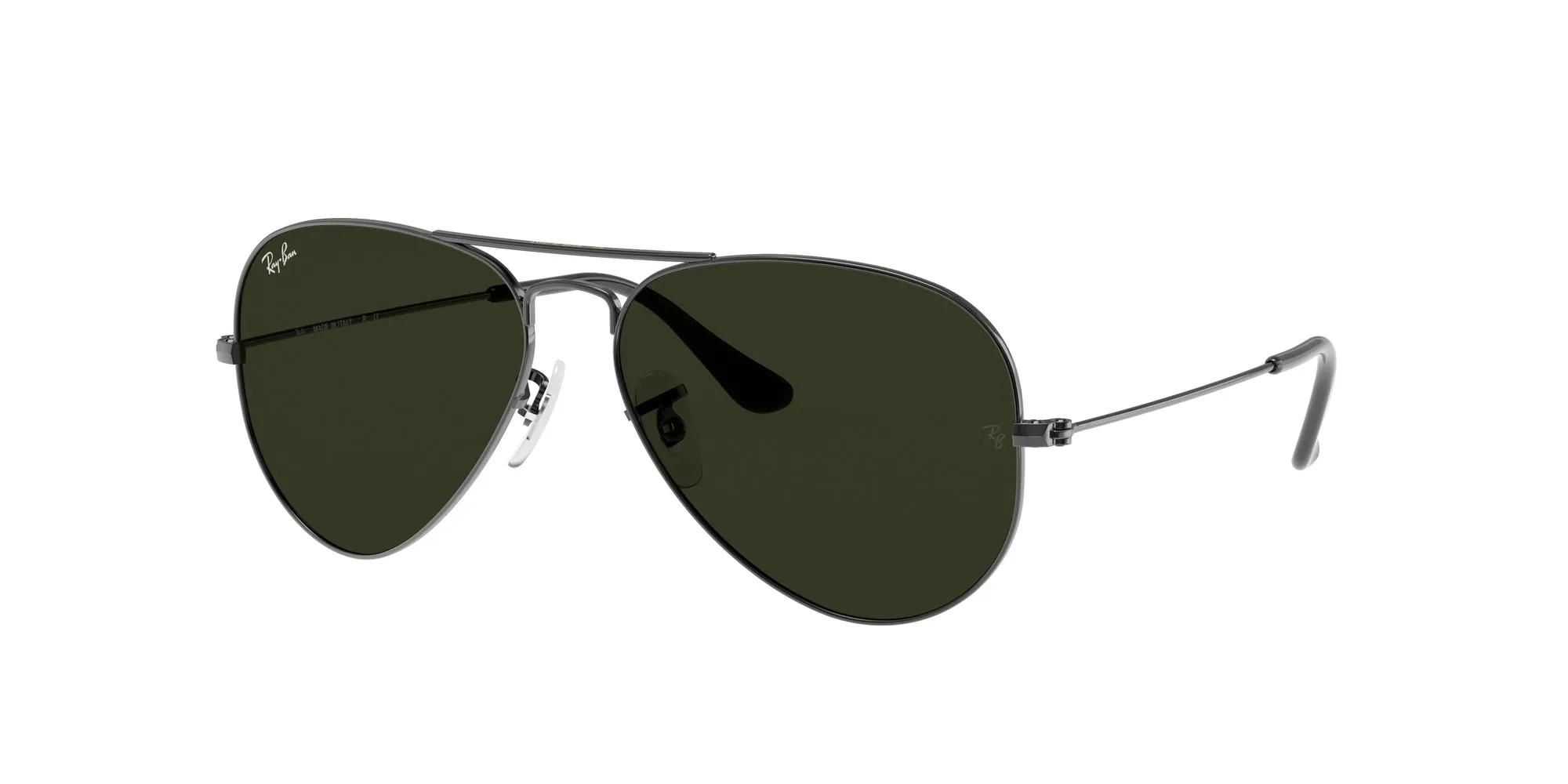 Ray - Ban RB3025 AVIATOR W0879 Occhiali da sole Metallo Grigio Verde G15 Pilot Normale - immagine 1