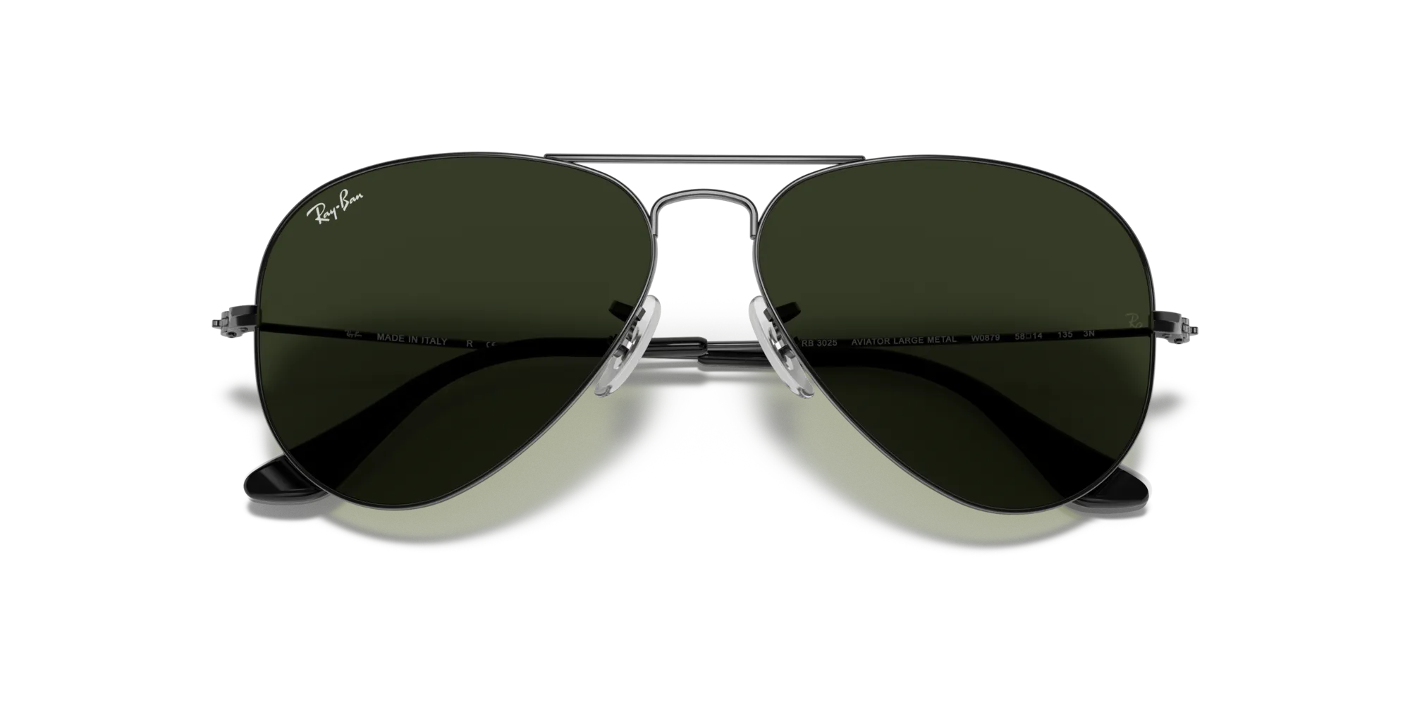 Ray - Ban RB3025 AVIATOR W0879 Occhiali da sole Metallo Grigio Verde G15 Pilot Normale - immagine 2
