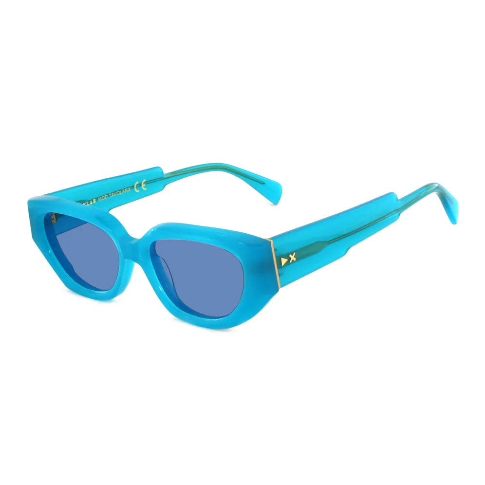 XLAB Tavolara Occhiali da sole Acetato Marrone striato trasparente opaco Verde G15 Cat Eye Polarizzata - immagine 4