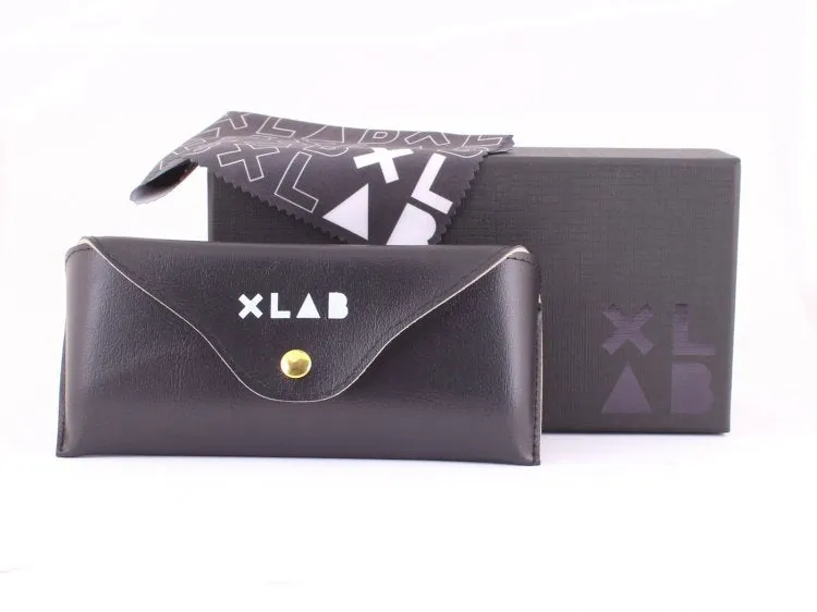 XLAB Stewart Occhiali da sole Acetato Nero Azzurro Squadrata Polarizzata - immagine 3