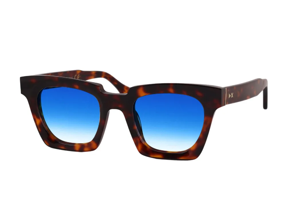 XLAB Stewart Occhiali da sole Acetato Nero Azzurro Squadrata Polarizzata - immagine 4