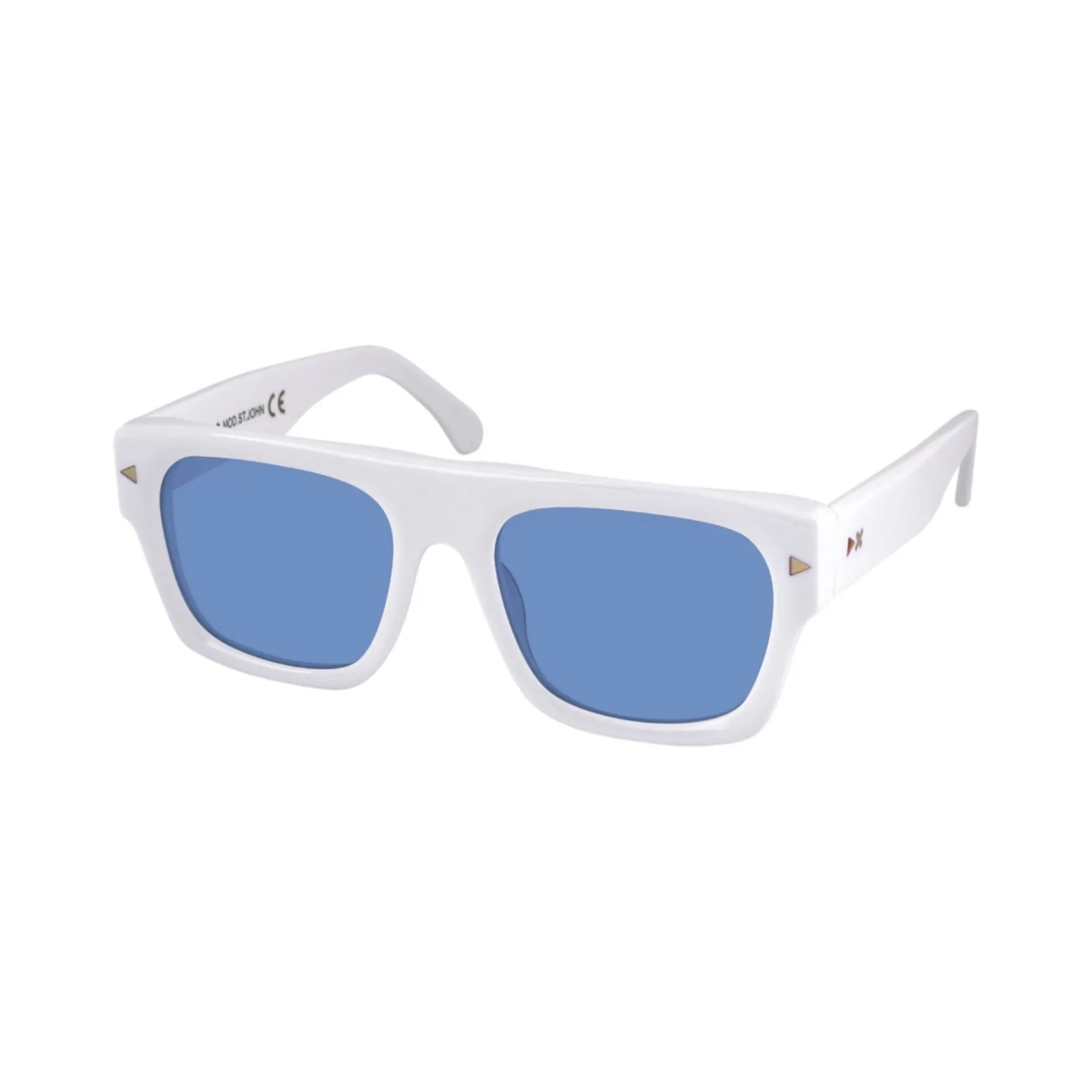 XLAB St.John Occhiali da sole Acetato Bianco Azzurro Avvolgente Polarizzata - immagine 4