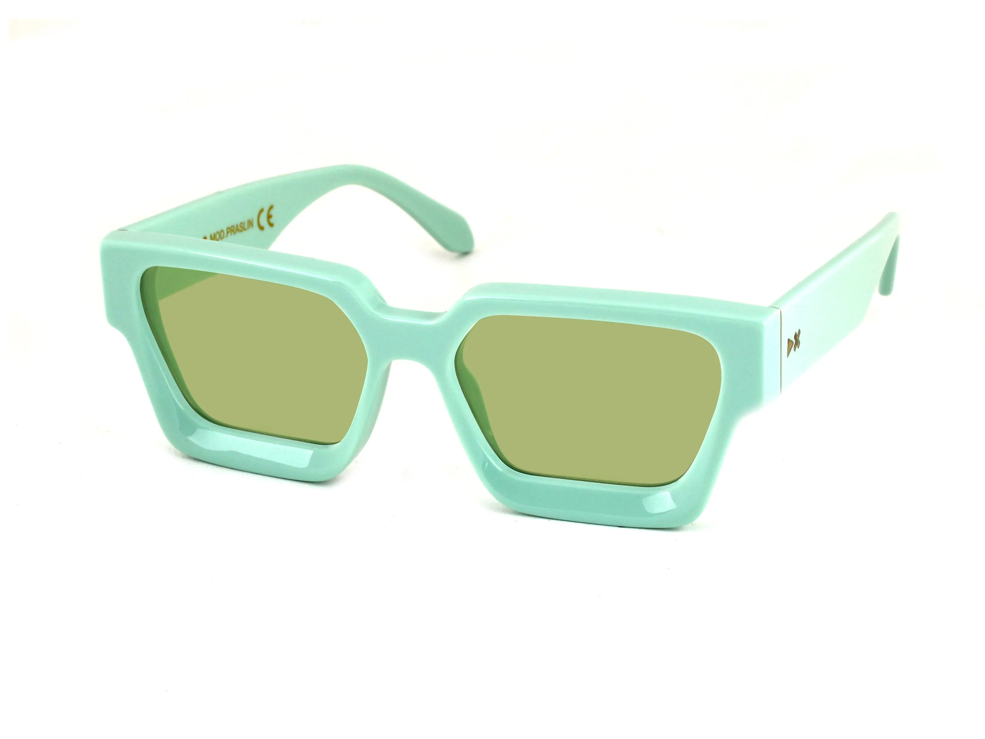 XLAB Praslin Occhiali da sole Acetato Rosso Verde G15 Squadrata Polarizzata - immagine 3
