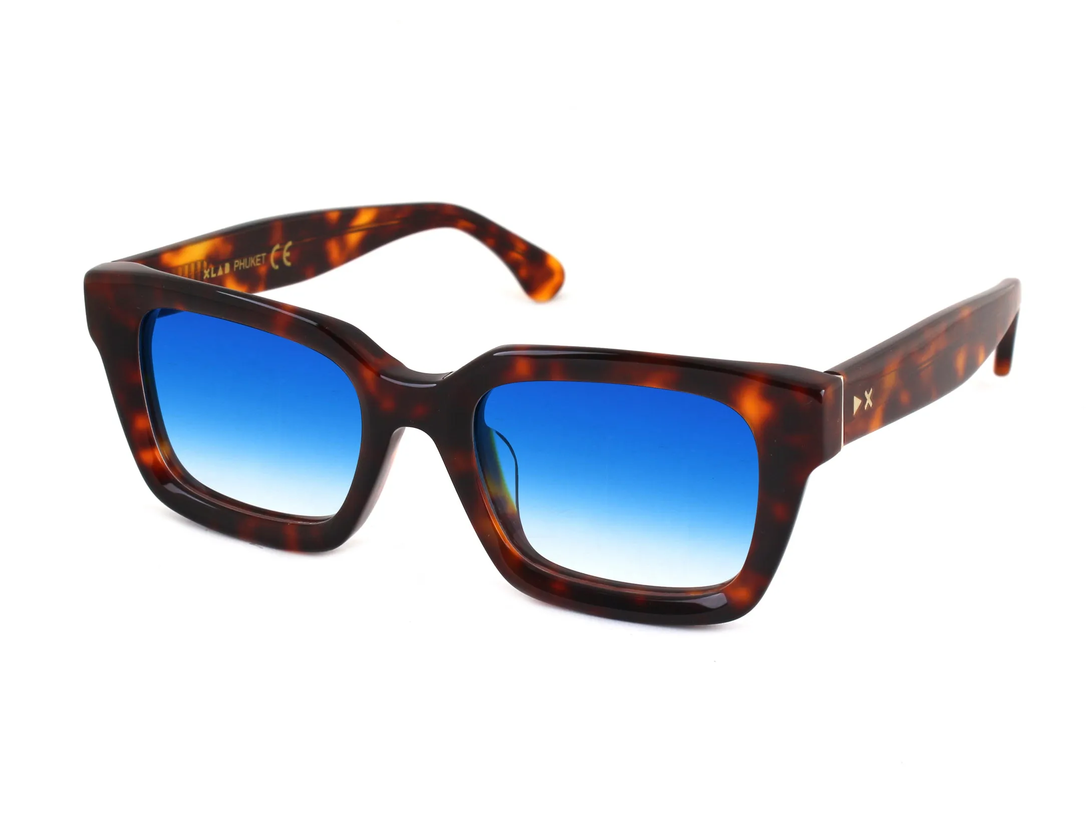 XLAB Phuket Occhiali da sole Acetato Rosso Verde G15 Squadrata Polarizzata - immagine 3