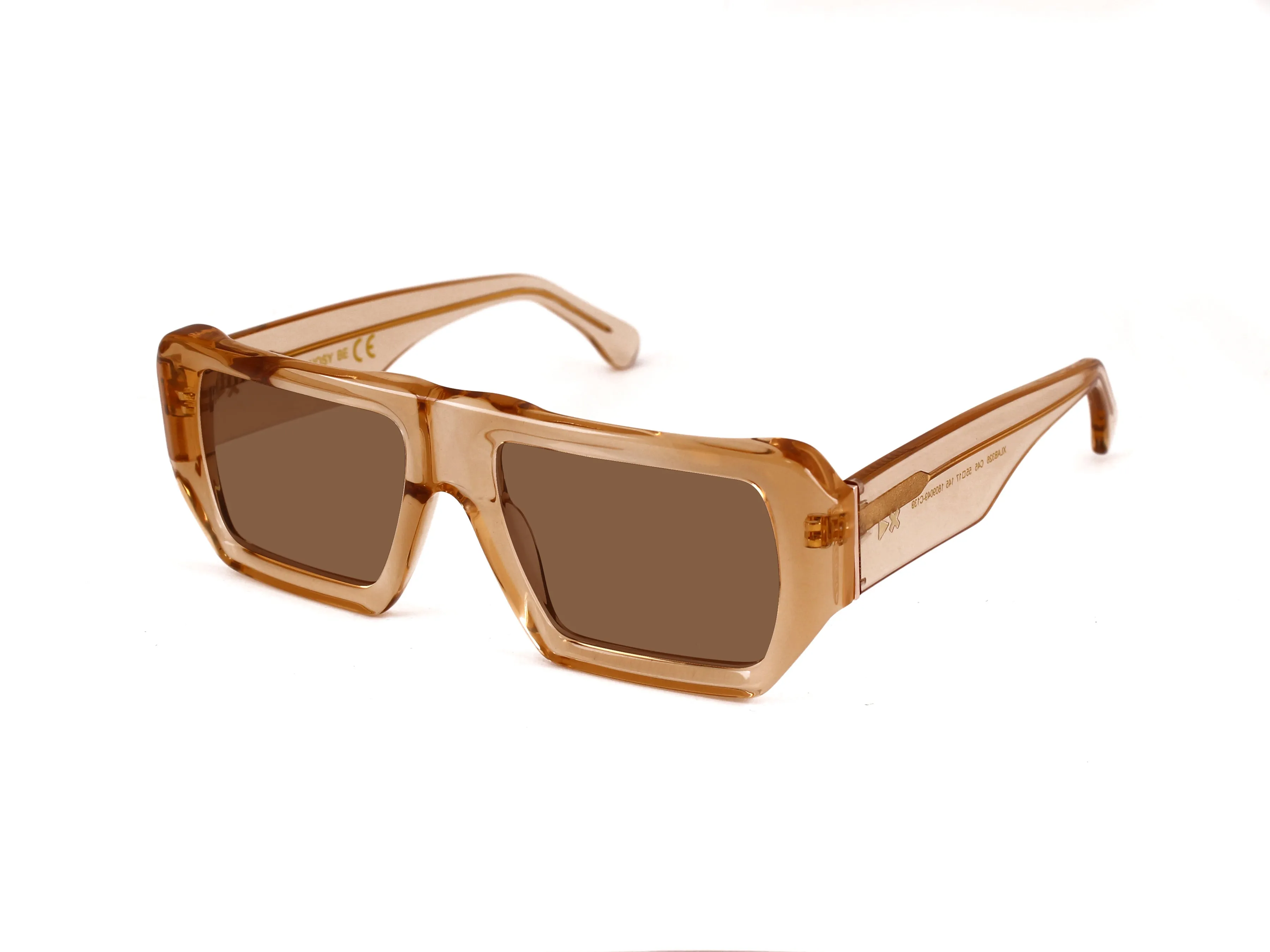 XLAB Nosy Be Occhiali da sole Acetato Champagne Marrone Squadrata Polarizzata - immagine 4