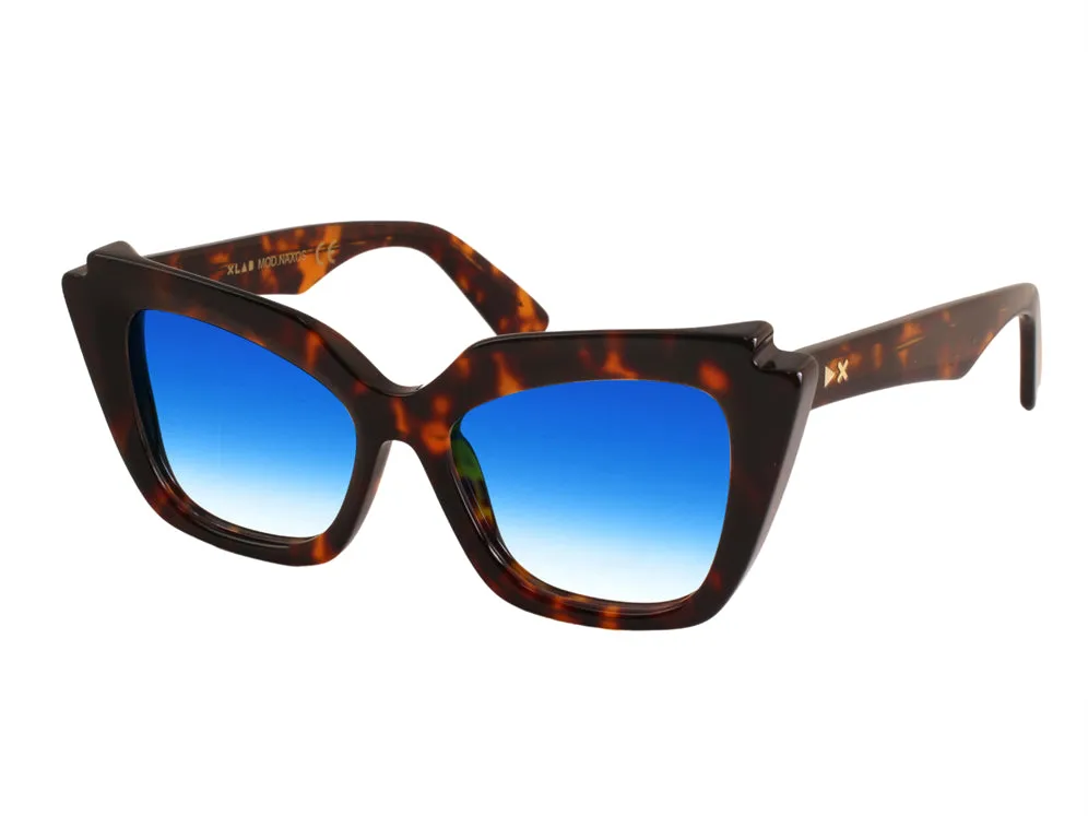 XLAB Naxos Occhiali da sole Acetato Blu Fumo Cat Eye Polarizzata - immagine 4