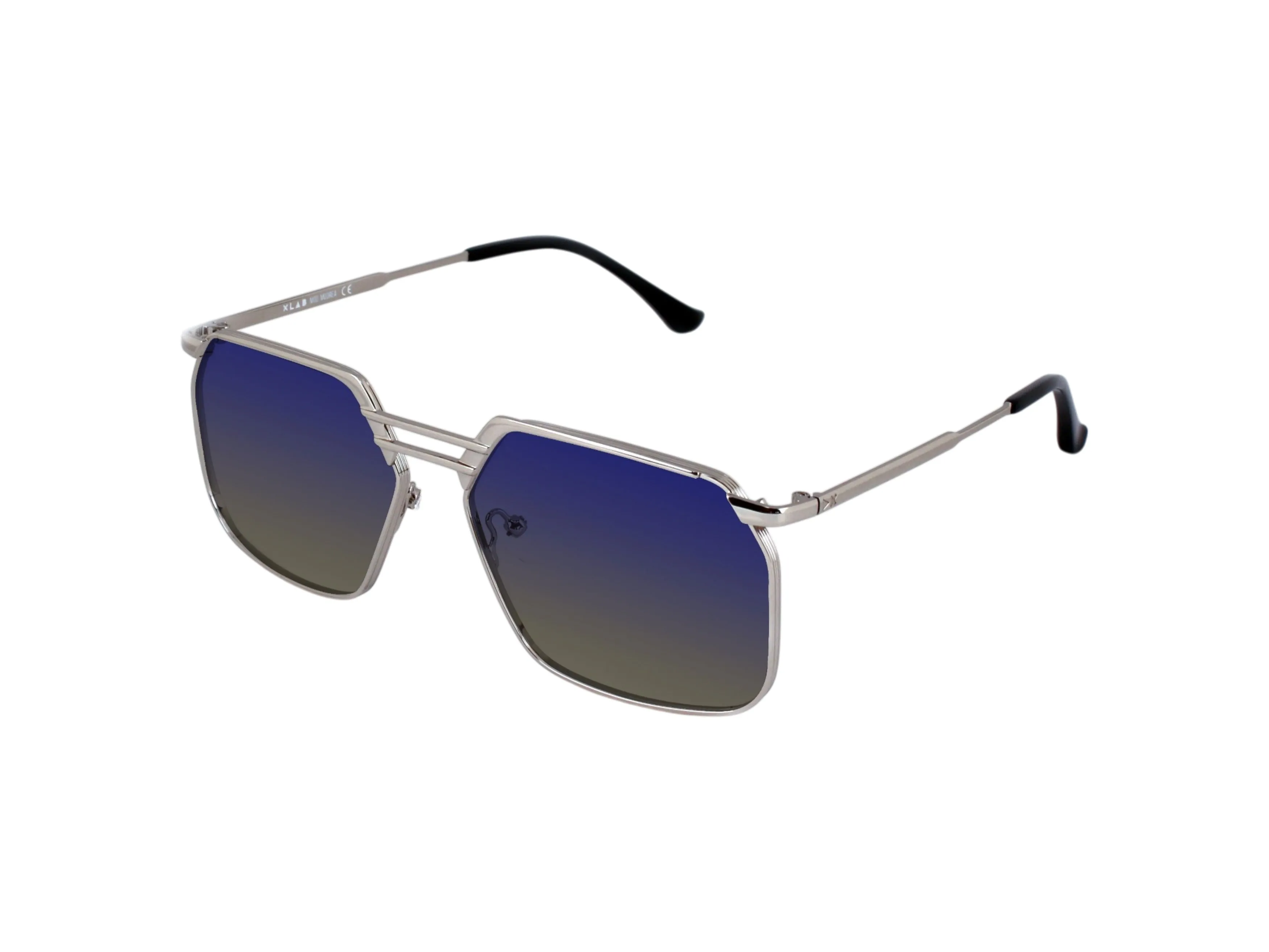 XLAB Moorea Occhiali da sole Metallo Oro Azzurro Oversize Sfumato - immagine 4