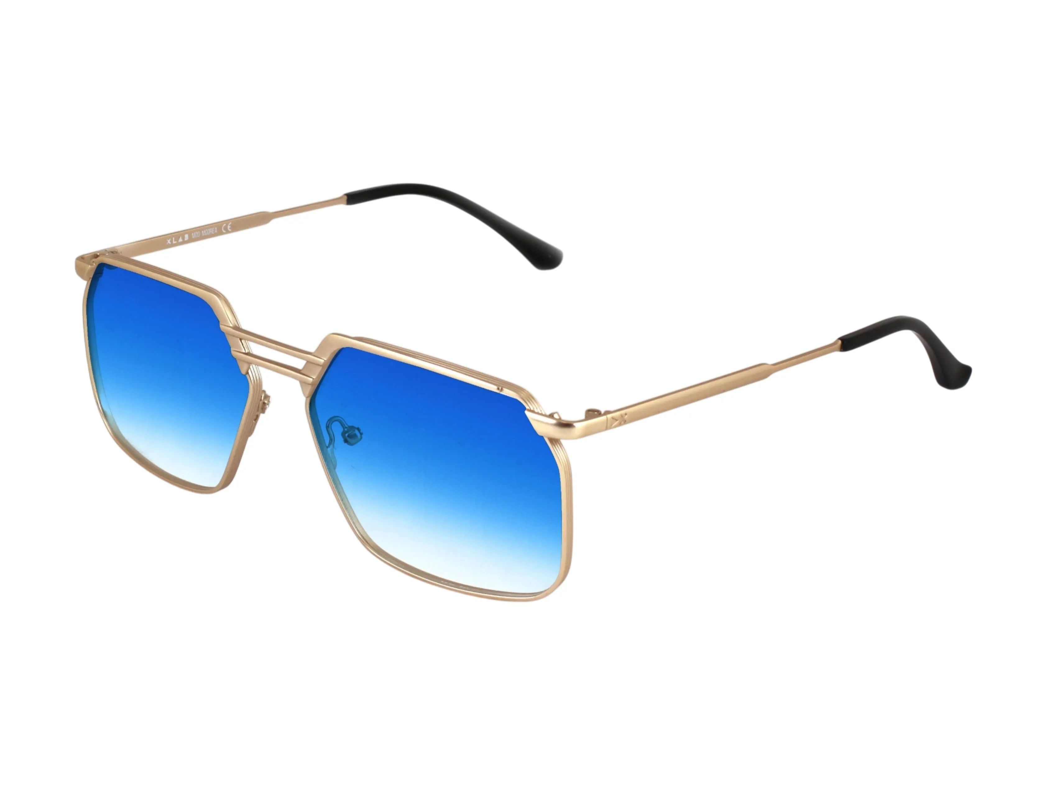 XLAB Moorea Occhiali da sole Metallo Argento Azzurro Oversize Polarizzata - immagine 1