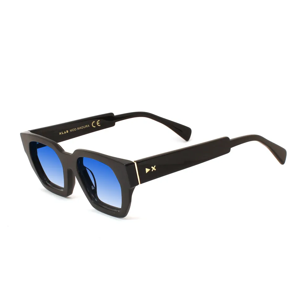 XLAB Madura Occhiali da sole Acetato Bordeaux Marrone Geometrica Polarizzata - immagine 1