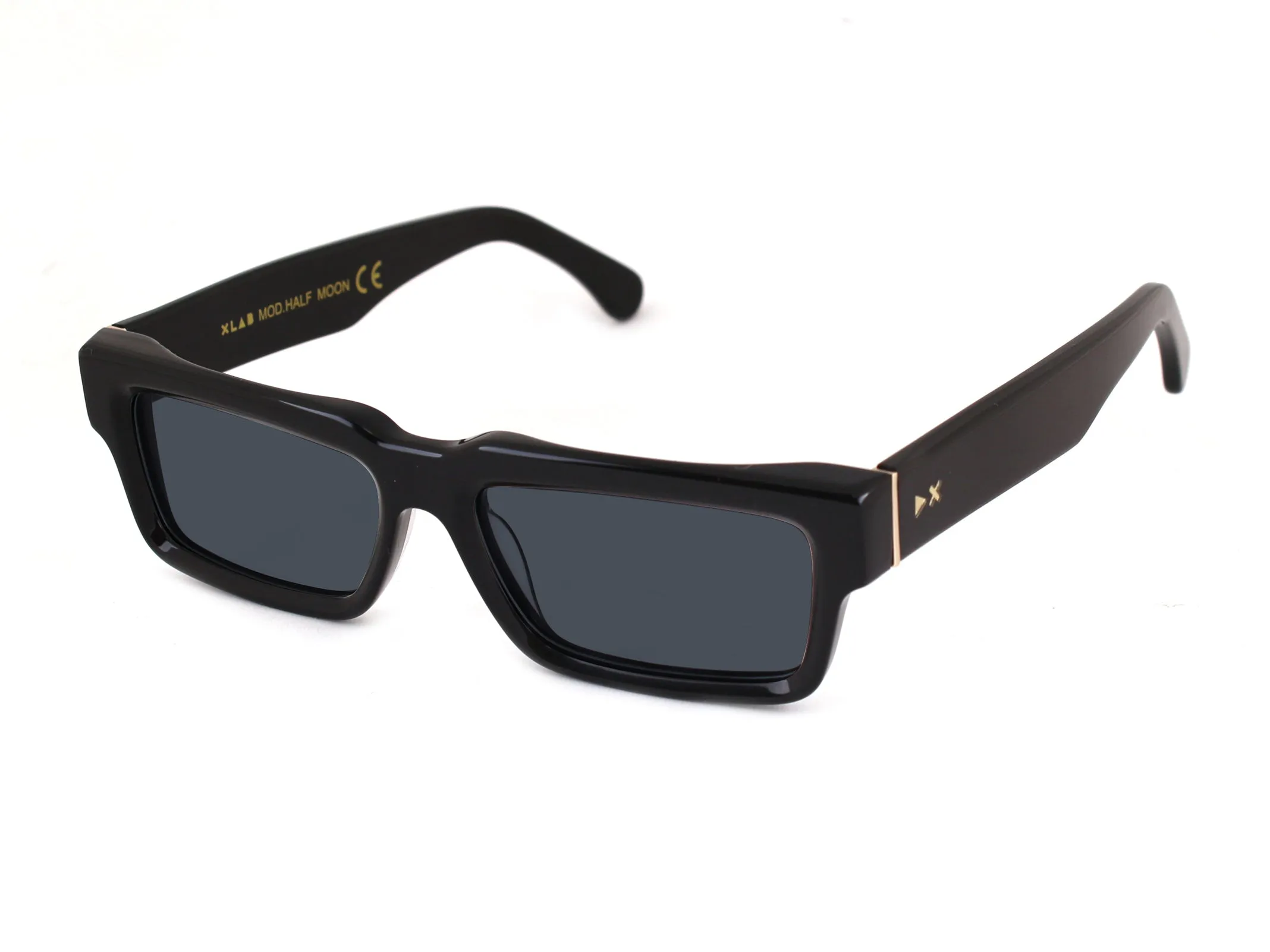 XLAB Half Moon Occhiali da sole Acetato Blu Fumo Squadrata Polarizzata - immagine 1