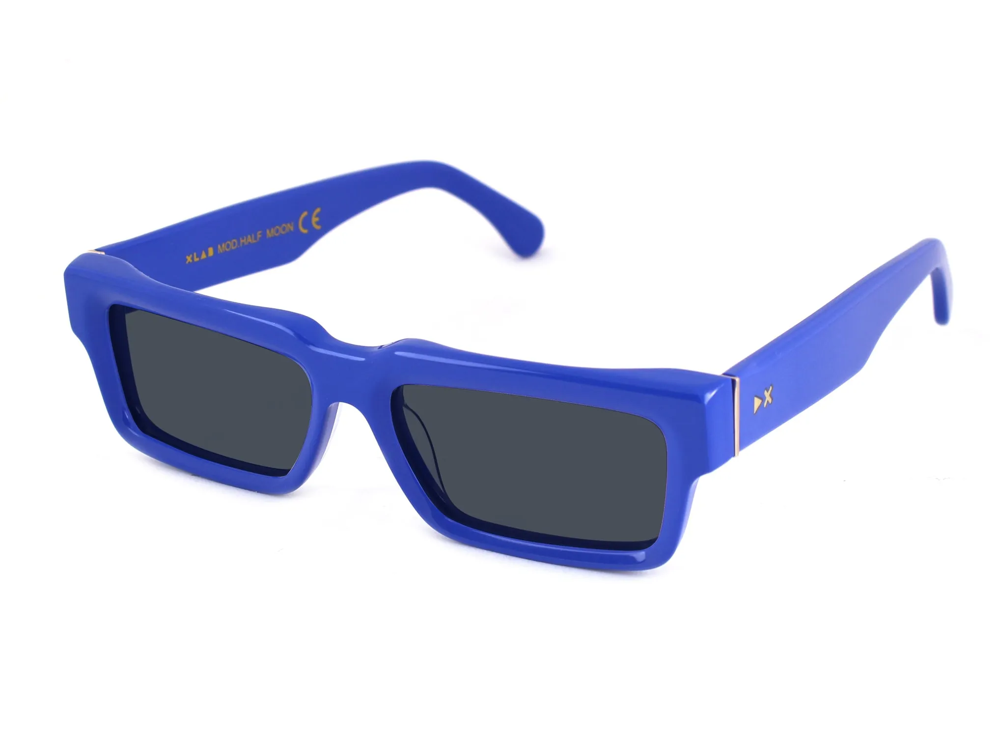 XLAB Half Moon Occhiali da sole Acetato Bianco Rosa Squadrata Polarizzata - immagine 4