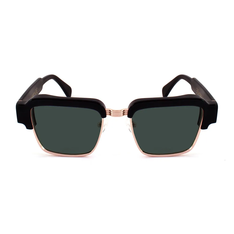 XLAB Fraser Occhiali da sole Acetato Havana / Oro Azzurro Squadrata Normale Sfumato - immagine 2