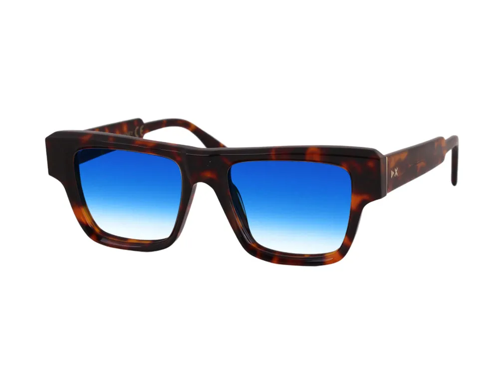 XLAB Carney Occhiali da sole Acetato Verde strisciato Verde G15 Squadrata Polarizzata - immagine 4