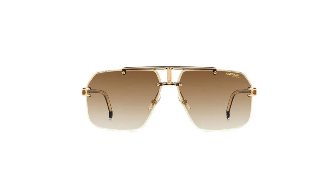 Carrera CARRERA 1054/S 2M2/86 Occhiali da sole Metallo Oro / Nero Marrone Squadrata Sfumato - immagine 2