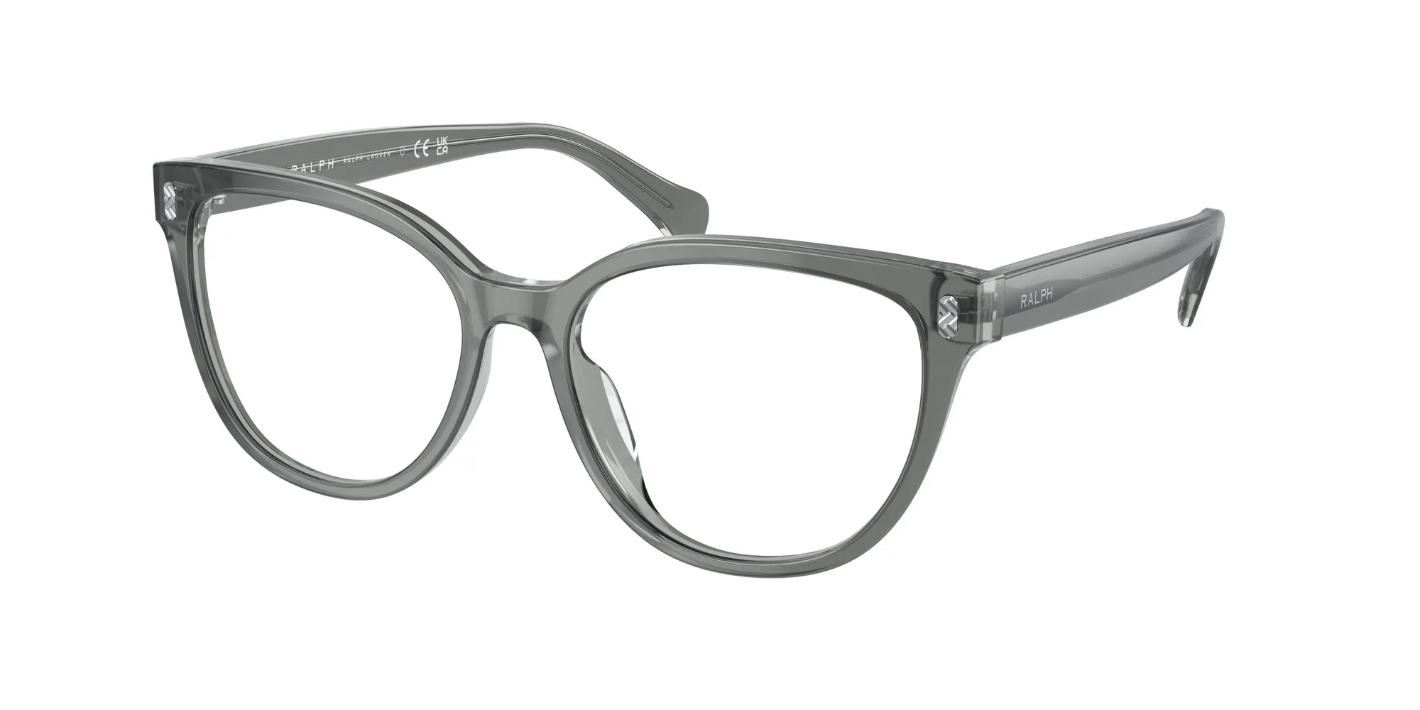 Ralph Lauren RA7153 6069 Montature da vista Acetato Grigio Trasparente Rotonda Normale - immagine 1