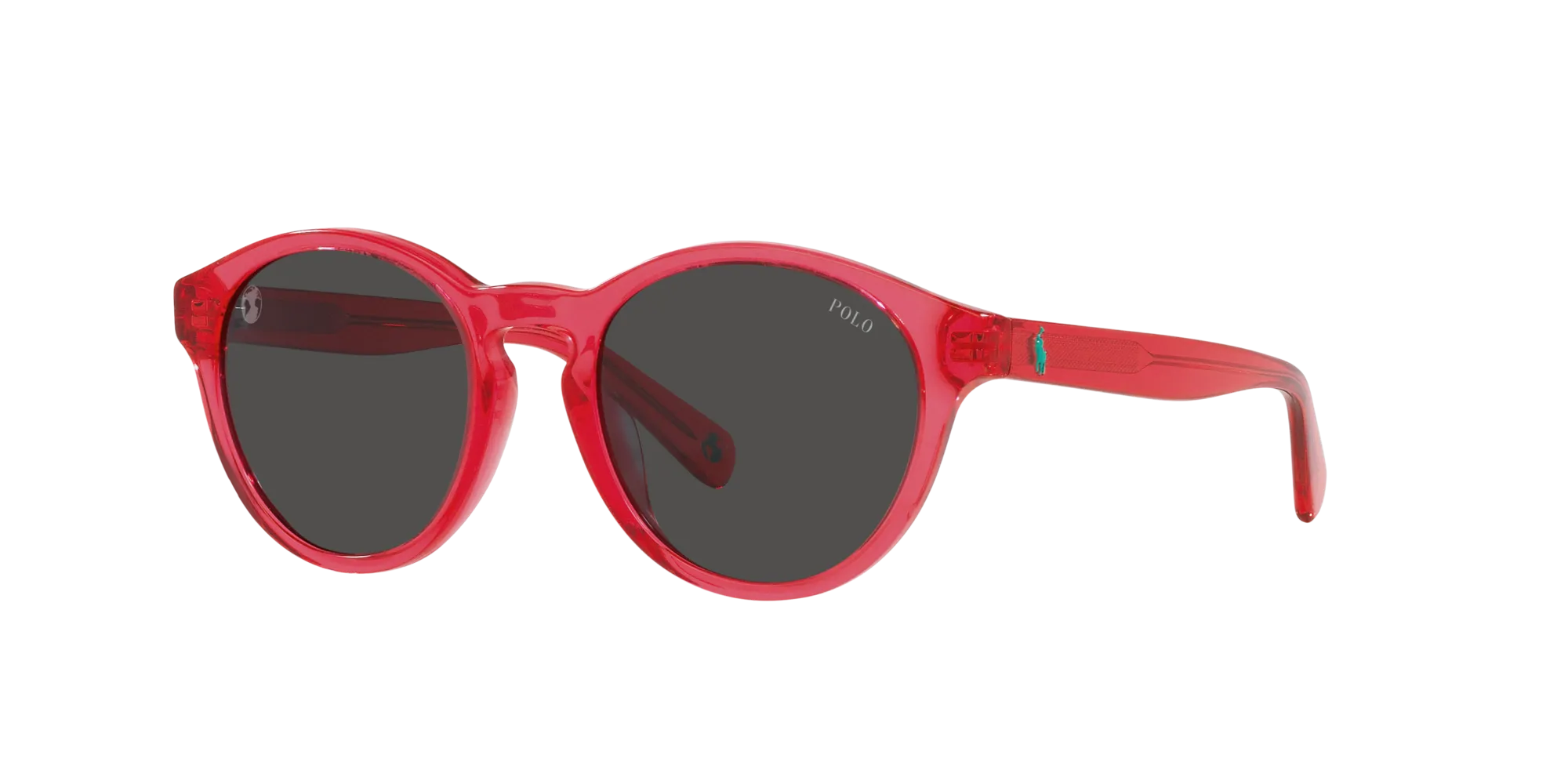 Polo Ralph Lauren PP9505U 609787 Occhiali da sole bambino Acetato Rosa Grigio Rotonda Normale - immagine 3