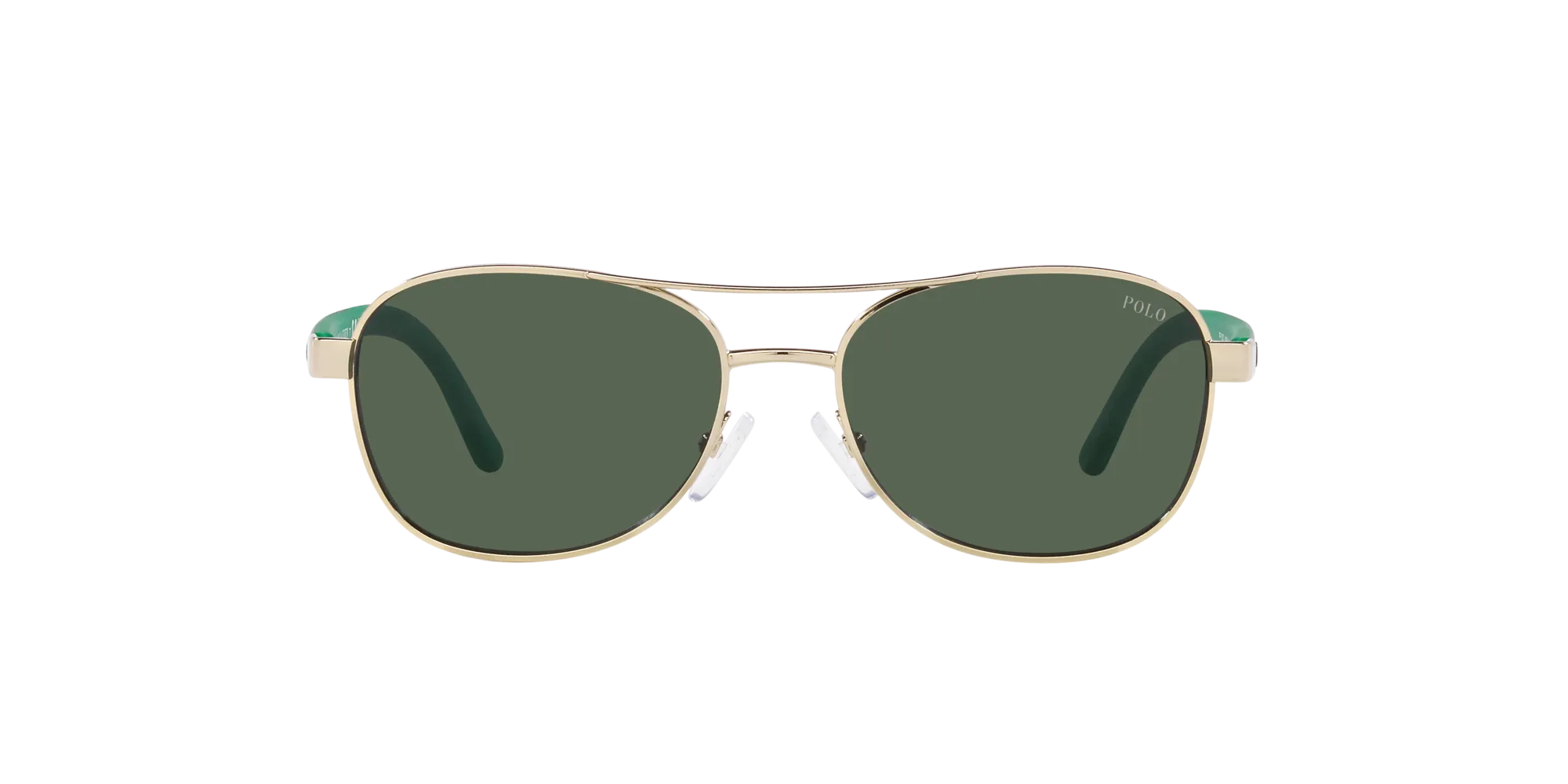 Polo Ralph Lauren PP9002 942571 Occhiali da sole Metallo Oro Verde Pilot Normale - immagine 2