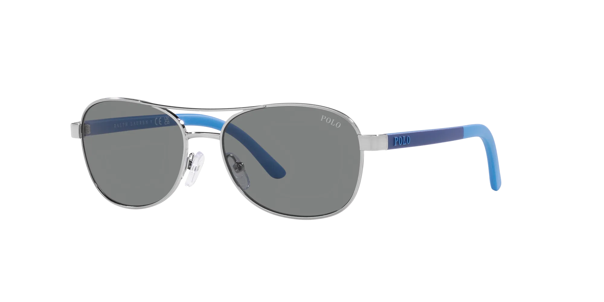 Polo Ralph Lauren PP9002 939287 Occhiali da sole bambino Metallo Argento Grigio Pilot Normale - immagine 3