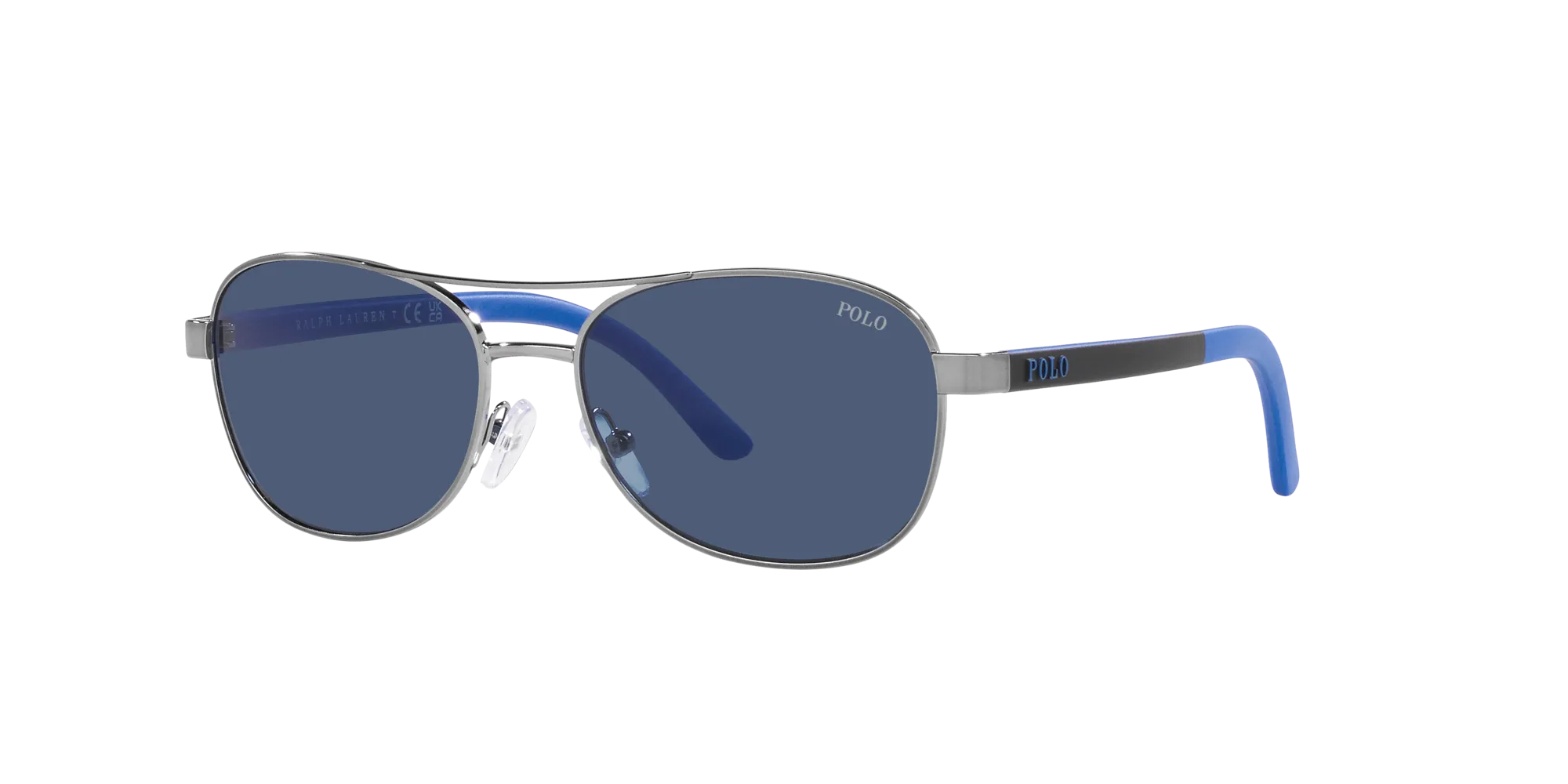 Polo Ralph Lauren PP9002 926180 Occhiali da sole bambino Metallo Grigio Blu Pilot Normale - immagine 3