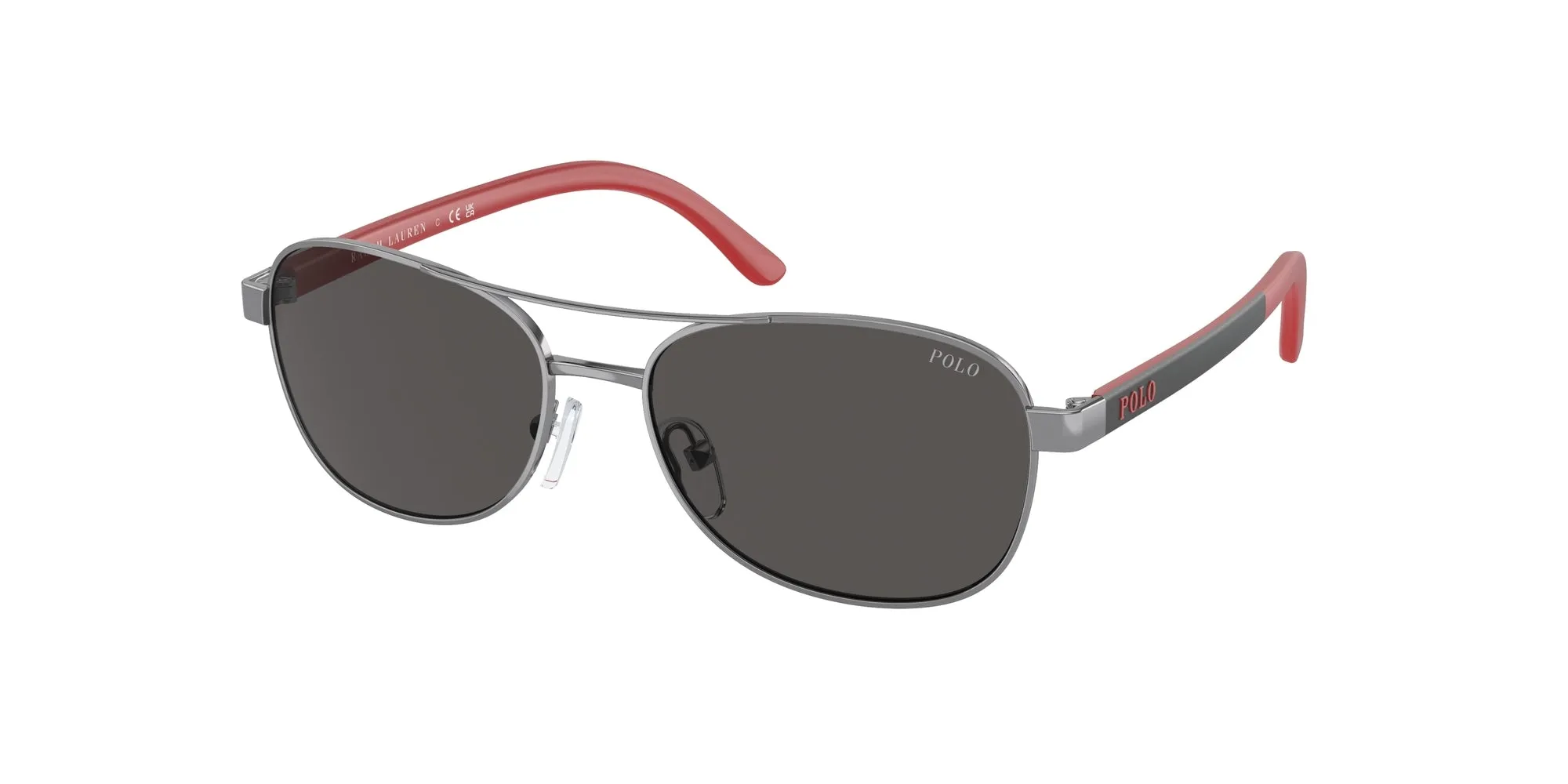 Polo Ralph Lauren PP9002 921687 Occhiali da sole Metallo Grigio Grigio Pilot Normale - immagine 1