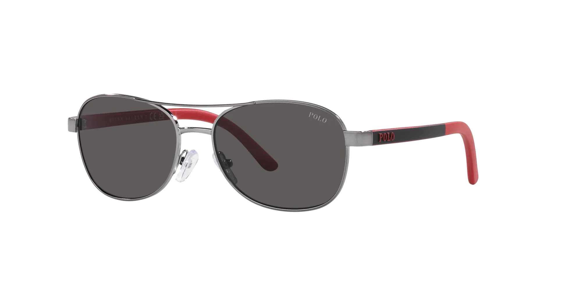 Polo Ralph Lauren PP9002 921687 Occhiali da sole Metallo Grigio Grigio Pilot Normale - immagine 3