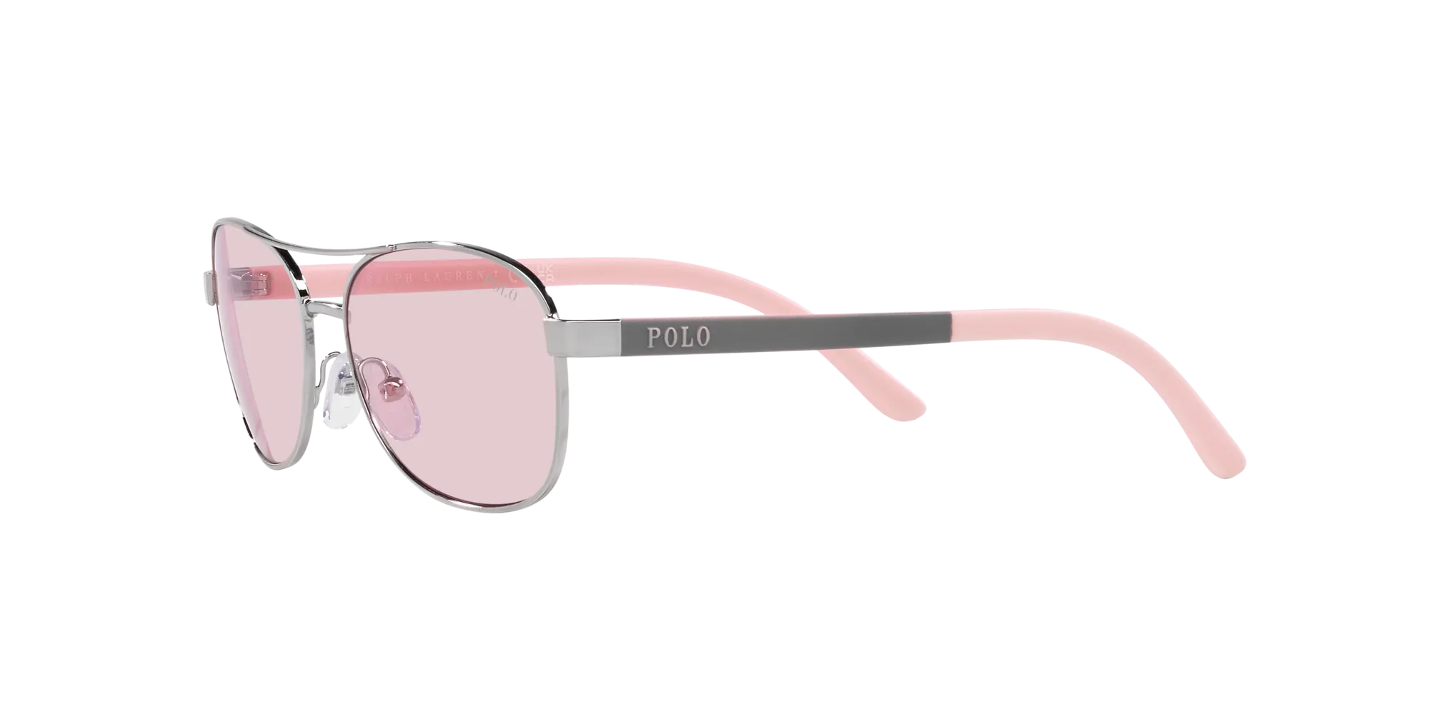Polo Ralph Lauren PP9002 9001/5 Occhiali da sole bambino Metallo Argento Rosa Pilot Normale - immagine 4