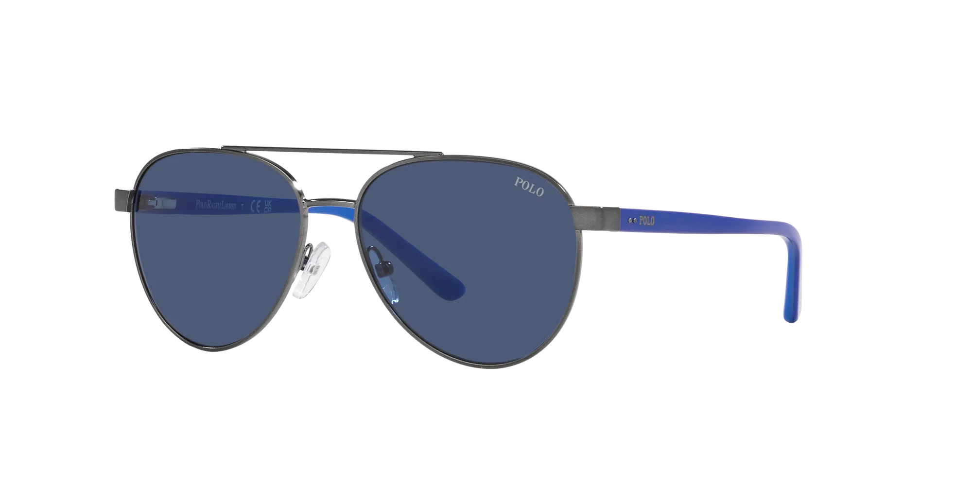 Polo Ralph Lauren PP9001 921580 Occhiali da sole bambino Metallo Grigio Blu Pilot Normale - immagine 3
