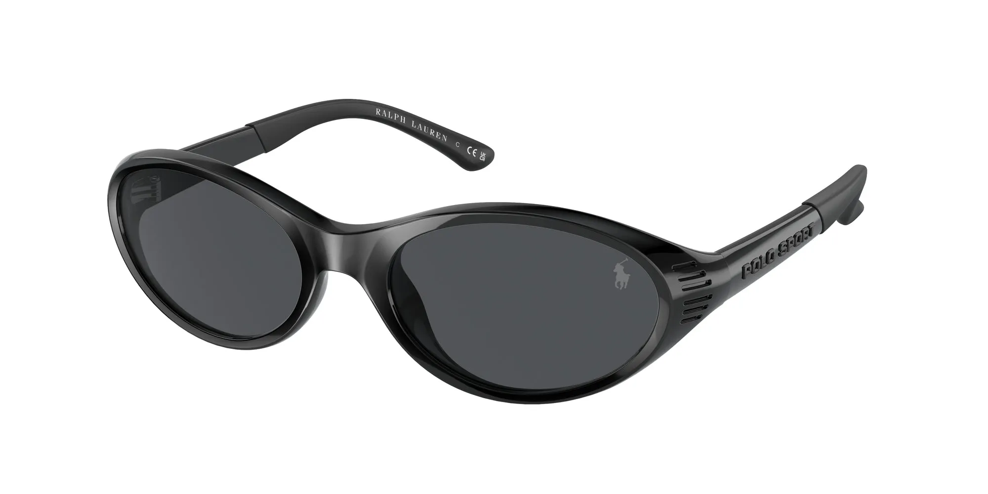 Polo Ralph Lauren PH4197U 500187 Occhiali da sole Iniettato Nero Grigio Rotonda Normale - immagine 1