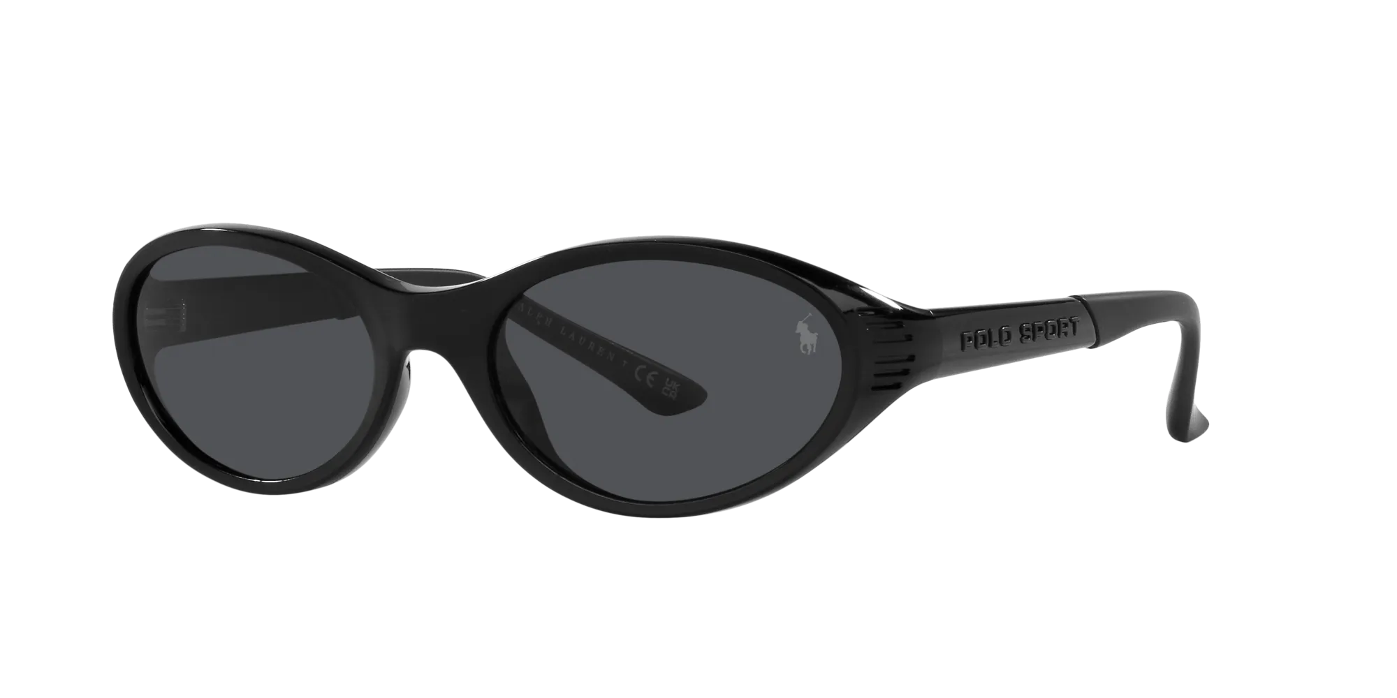 Polo Ralph Lauren PH4197U 500187 Occhiali da sole Iniettato Nero Grigio Rotonda Normale - immagine 3